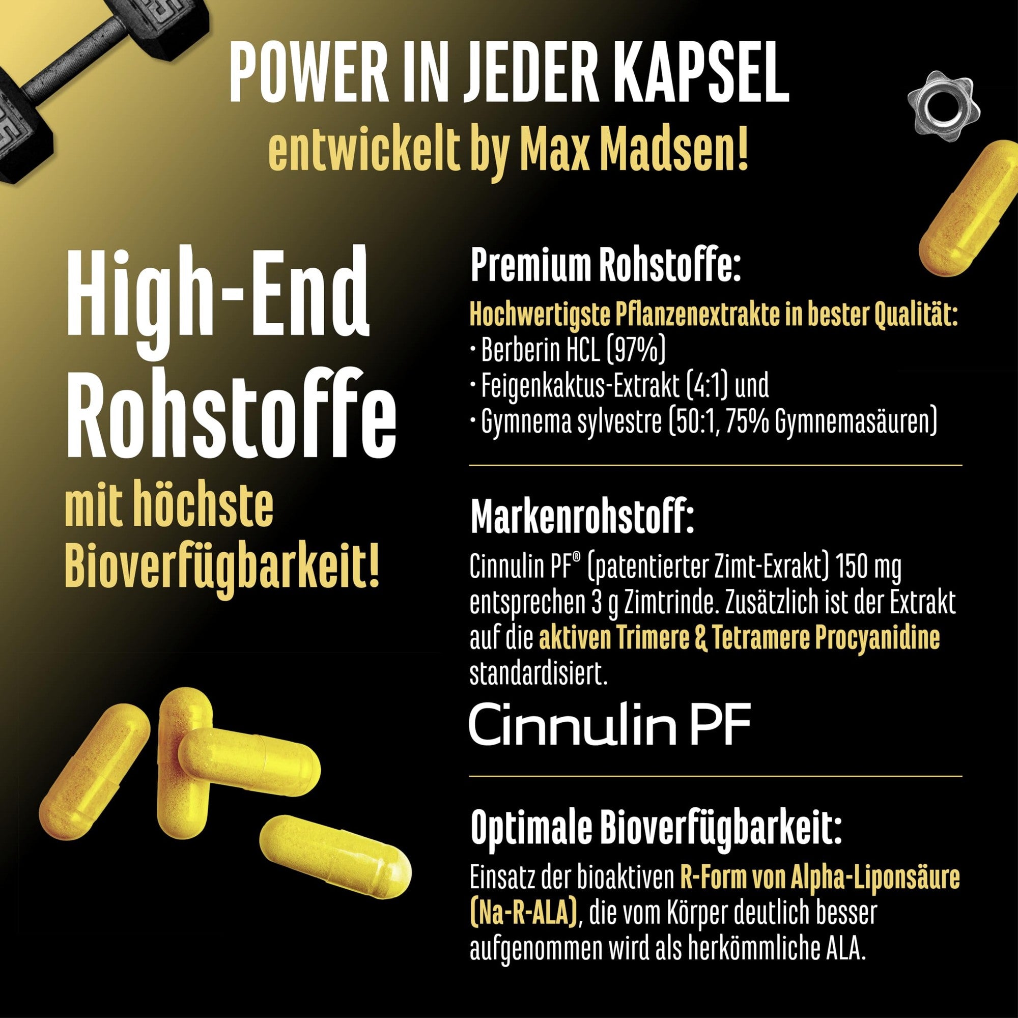 Invictus GDA Glucose-Formel 120 Kapseln – Wirkstoffe & Dosierung
