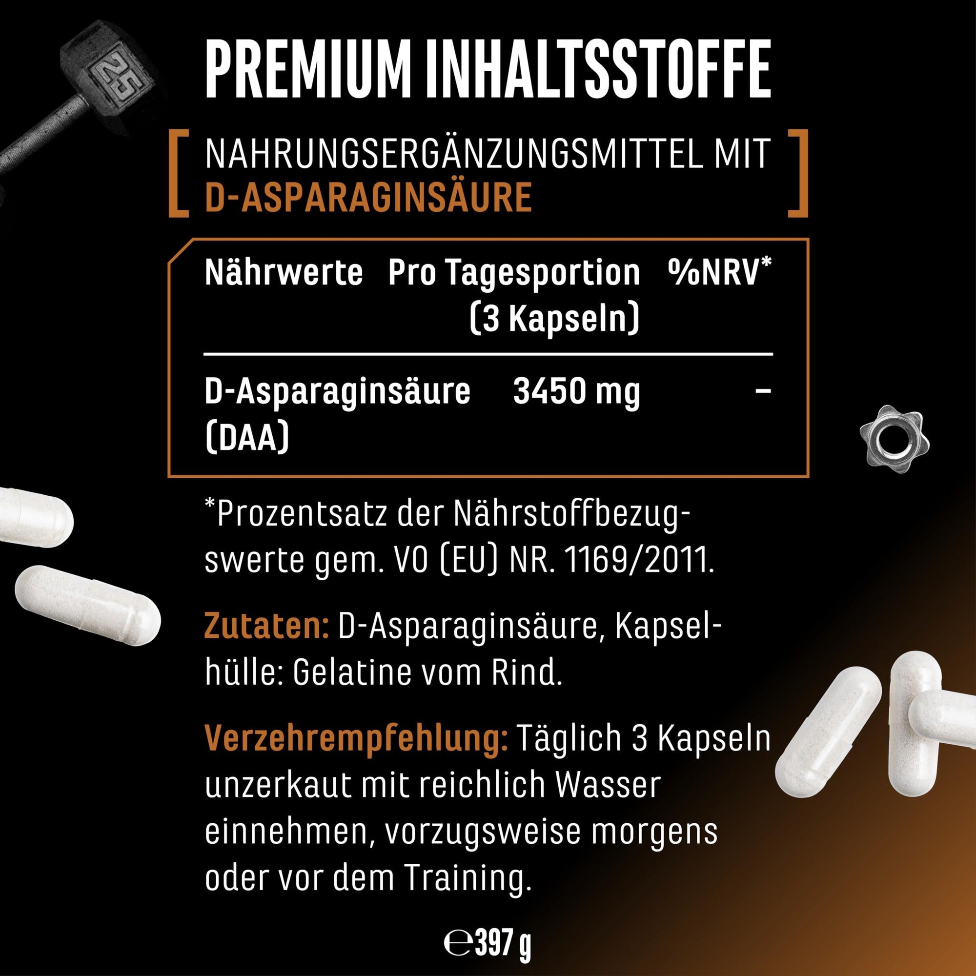 D-Asparaginsäure 300 Kapseln – Anwendung