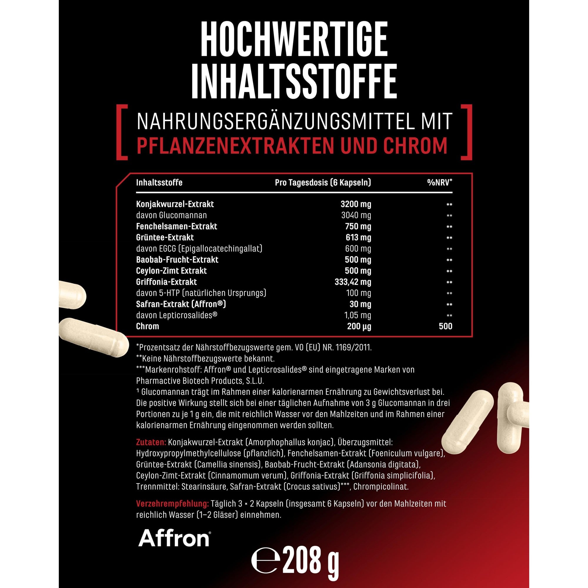 Crave Control 180 Kapseln - Nährwerte & Etikett