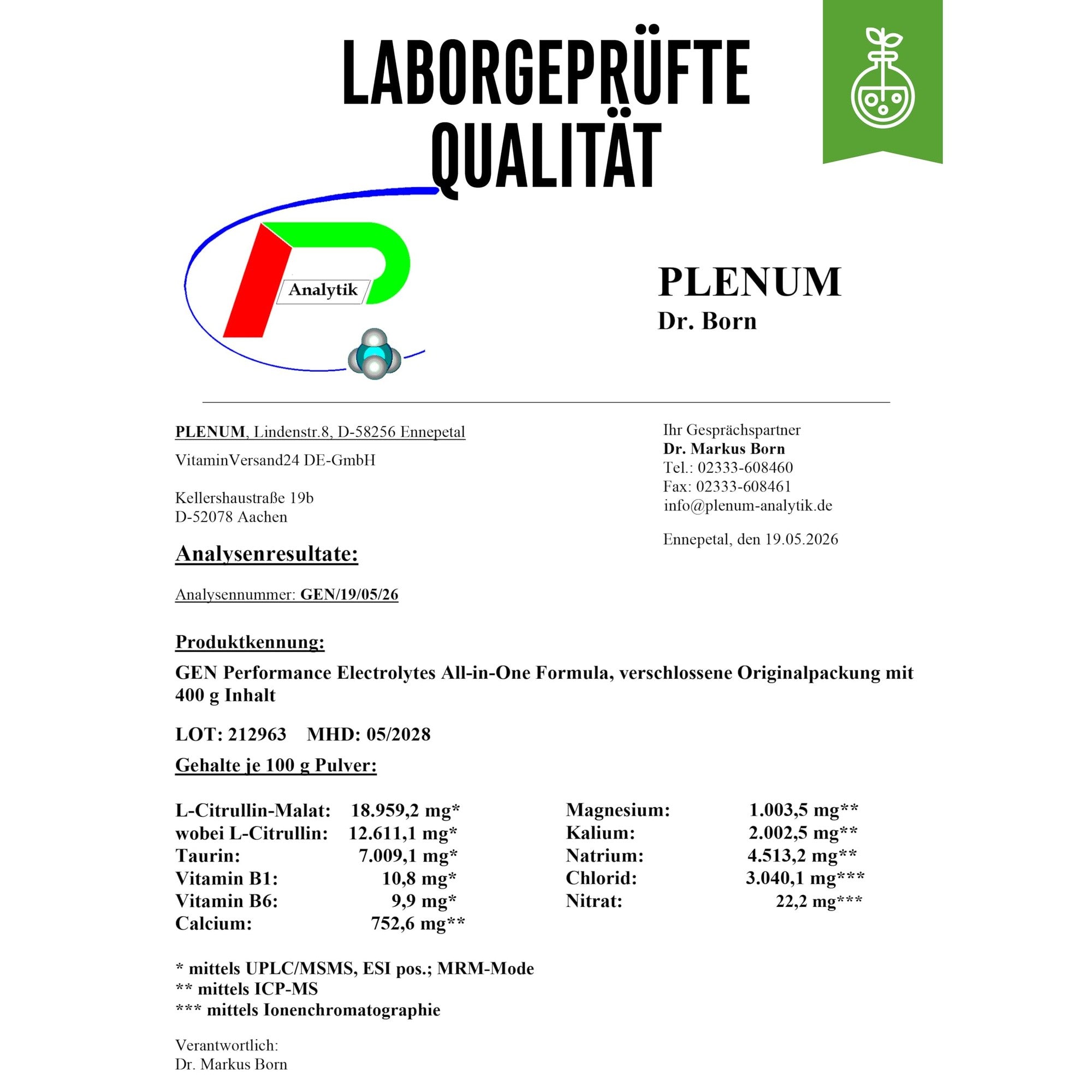 Performance Electrolytes Orange-Limette 400g – Verpackung & Qualität