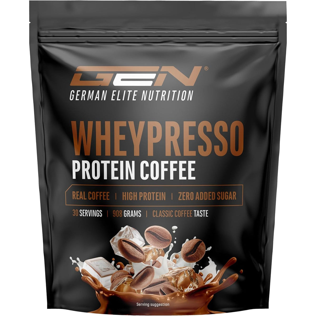 German Elite Nutrition Wheypresso Protein Coffee - sportsupplement zonder onnodige toevoegingen