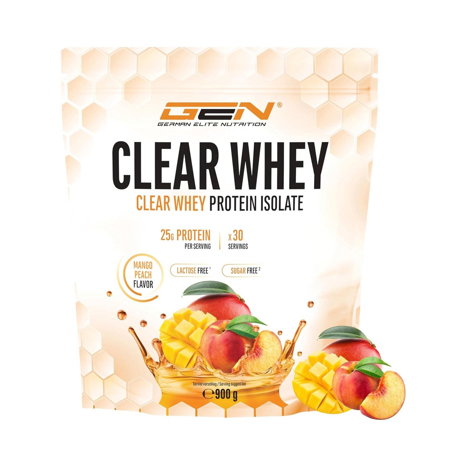 Clear Whey Protein Isolate Mango & Pfirsich | 900 g | German Elite Nutrition