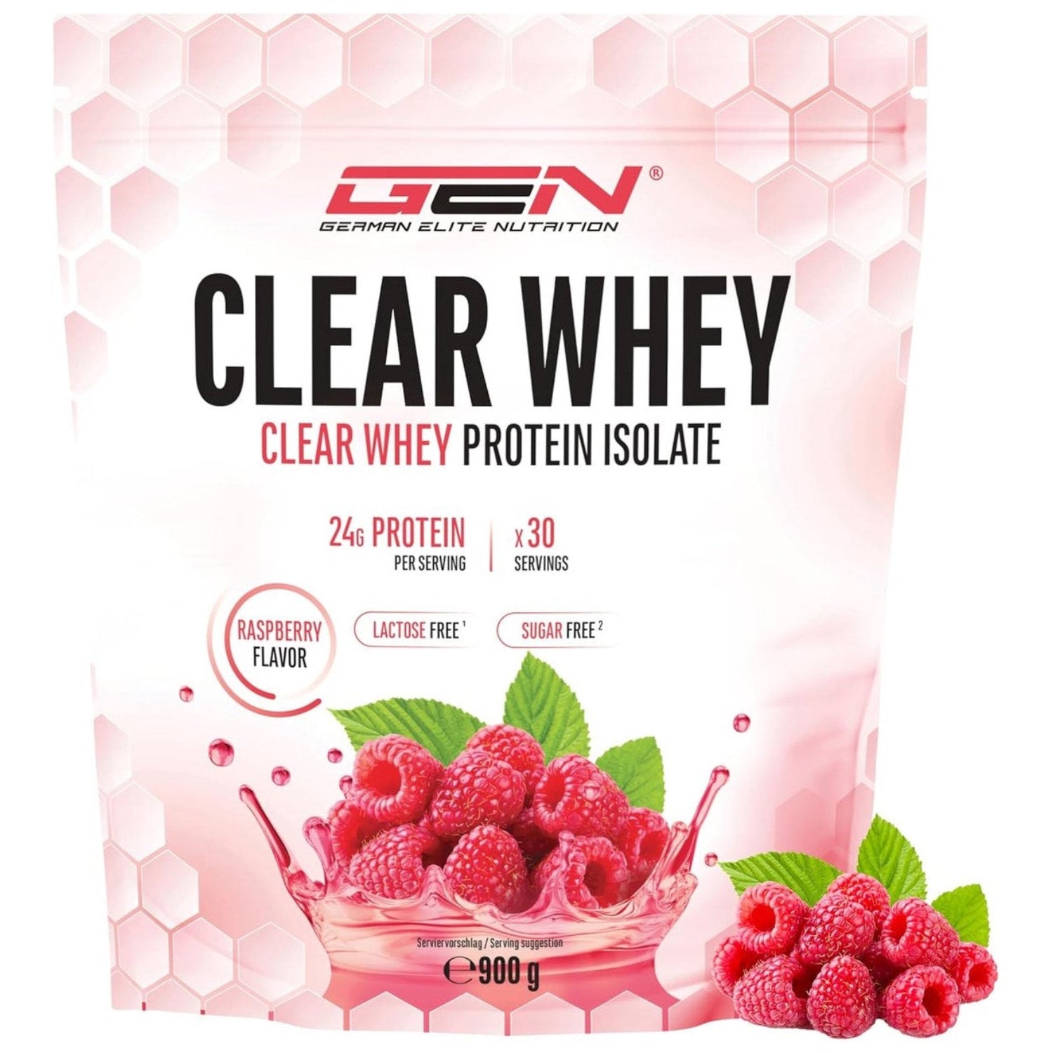 Clear Whey Protein Isolate Himbeere | 900 g | German Elite Nutrition