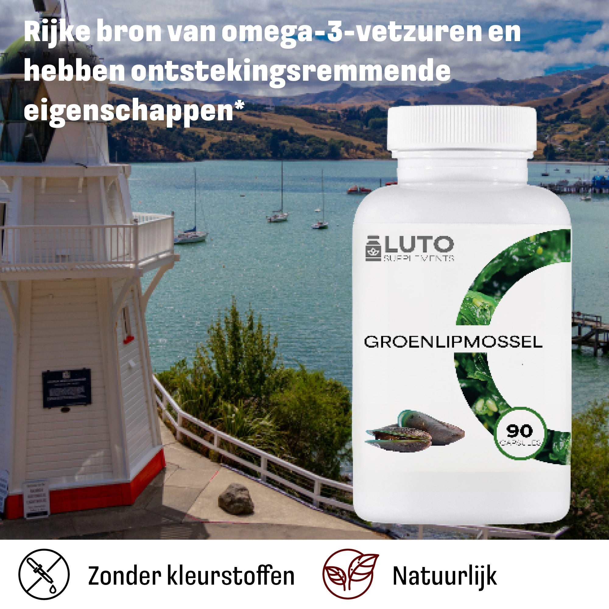 LUTO Groenlipmossel capsules voor gewrichten en botten - dagelijkse ondersteuning met omega vetzuren