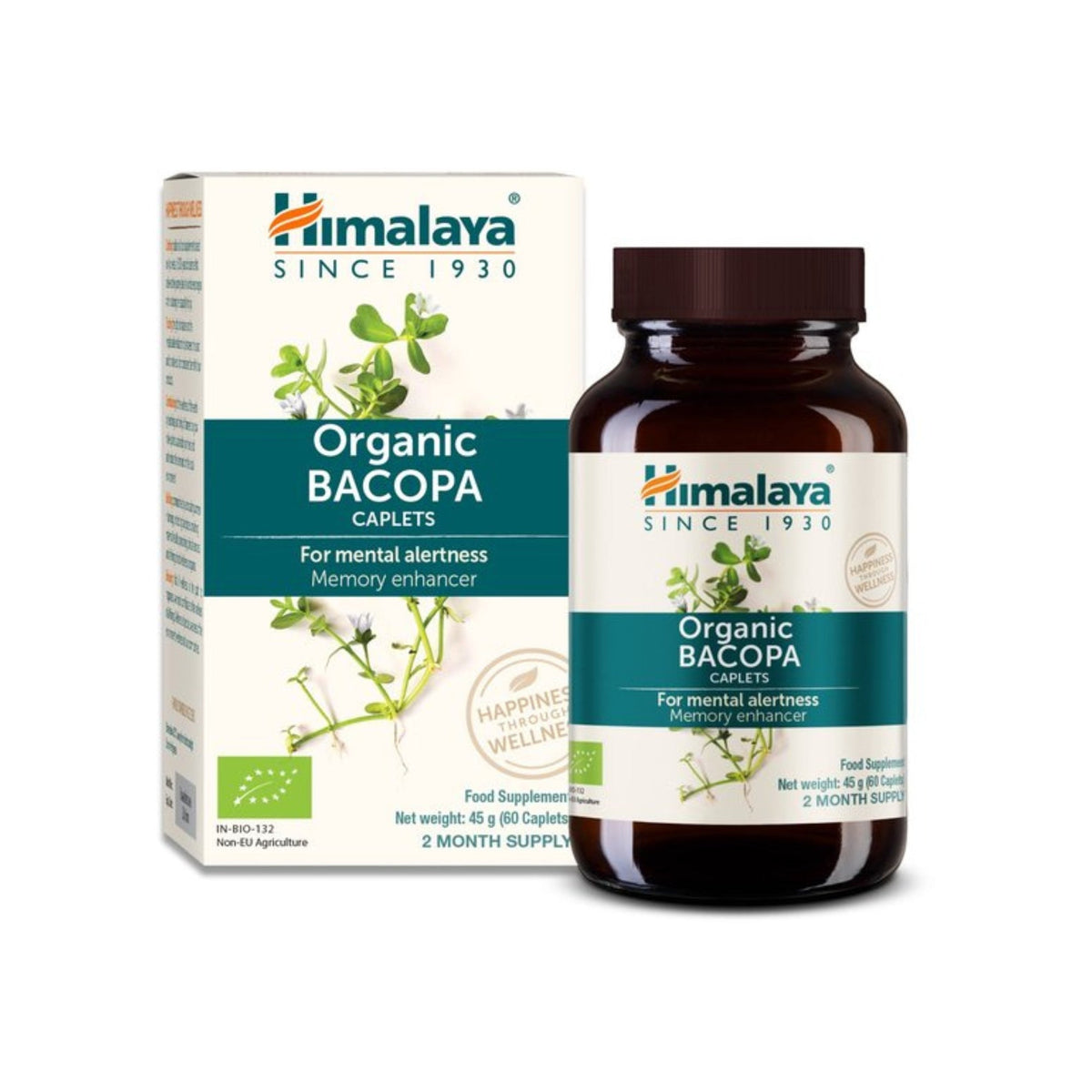 Organic Bacopa 750mg | 60 Tabletten | Himalaya