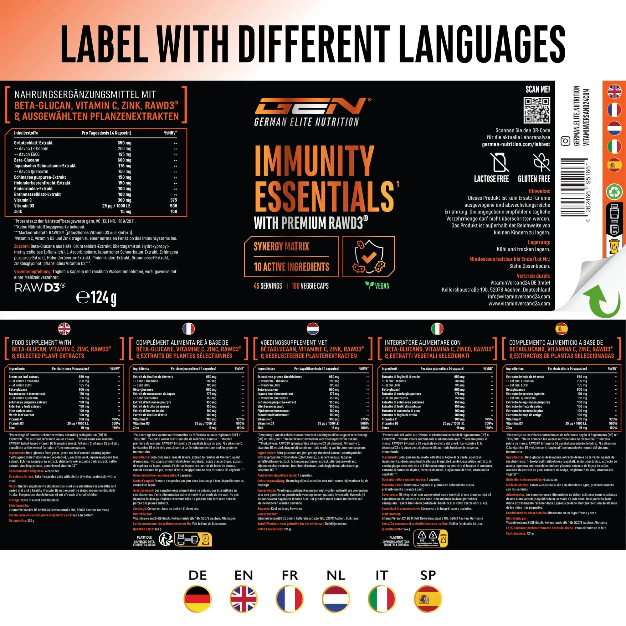 Immunity Essentials – laborgeprüfte Qualität von German Elite Nutrition
