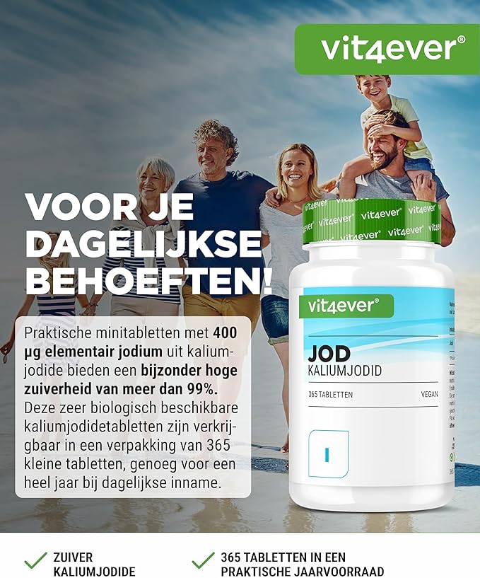 Jod 400 mcg | 365 Tabletten | Vit4ever