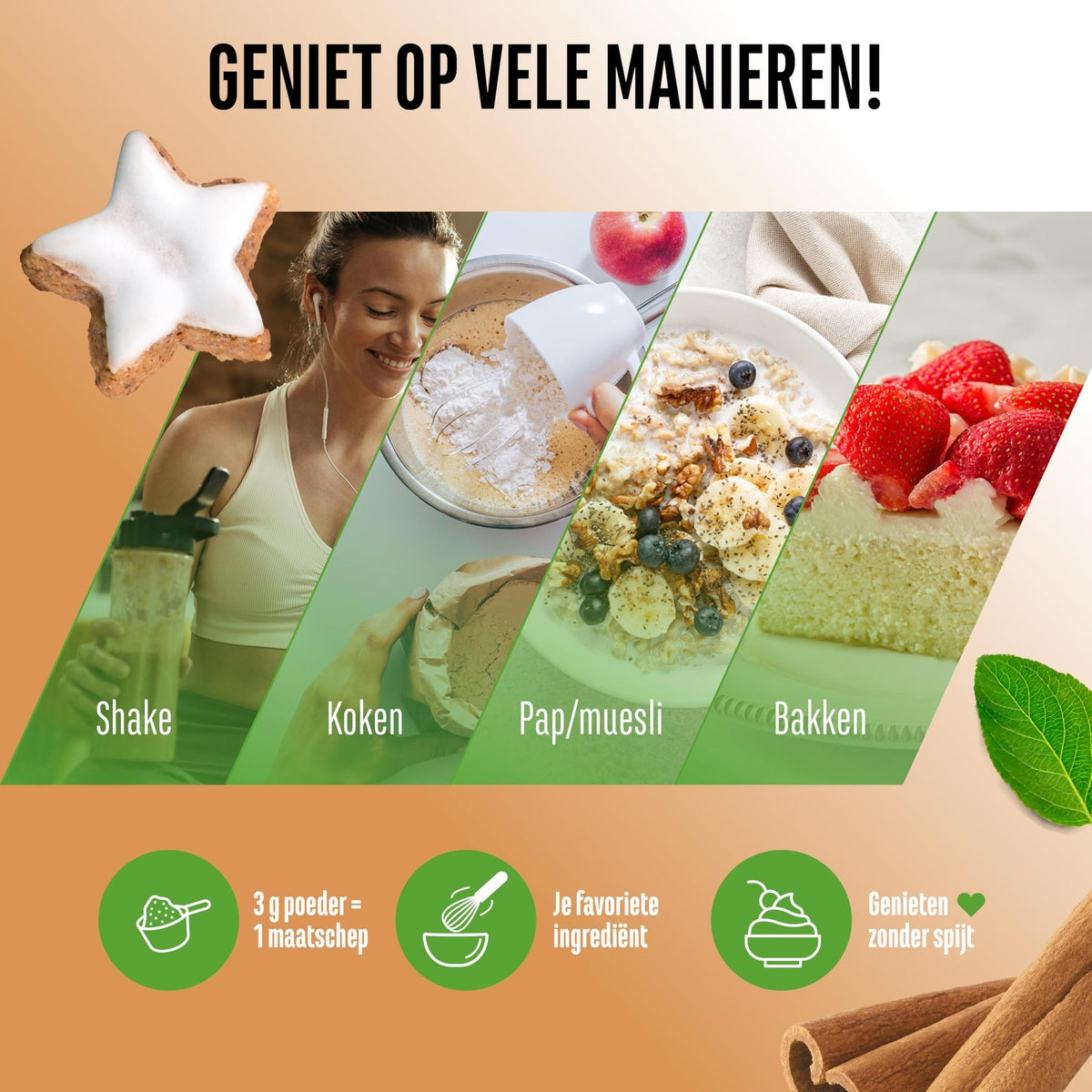 Flavor Craft Zimtstern Geschmackspulver | 250 g | Vit4ever