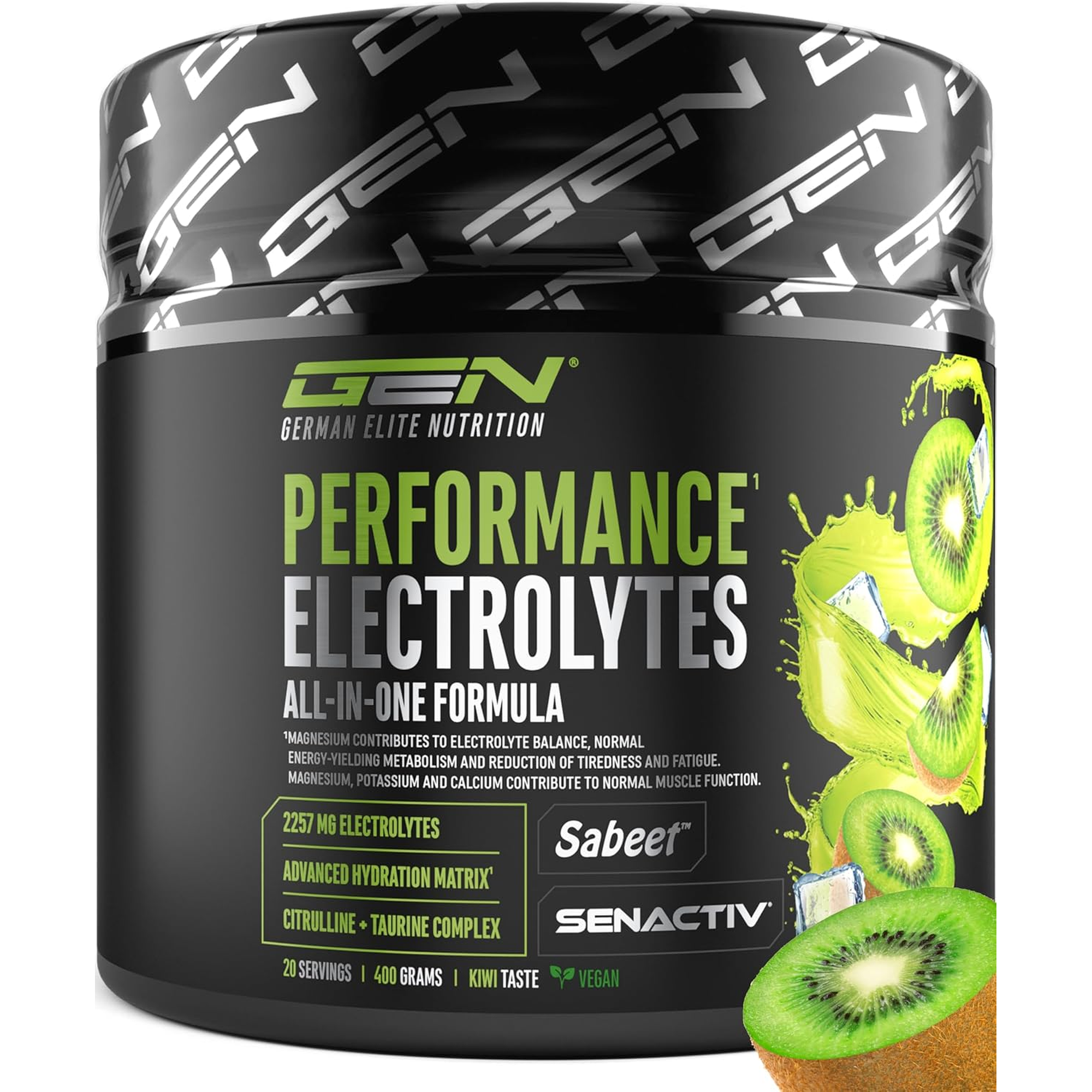 Performance Electrolytes Kiwi | 400 g | German Elite Nutrition