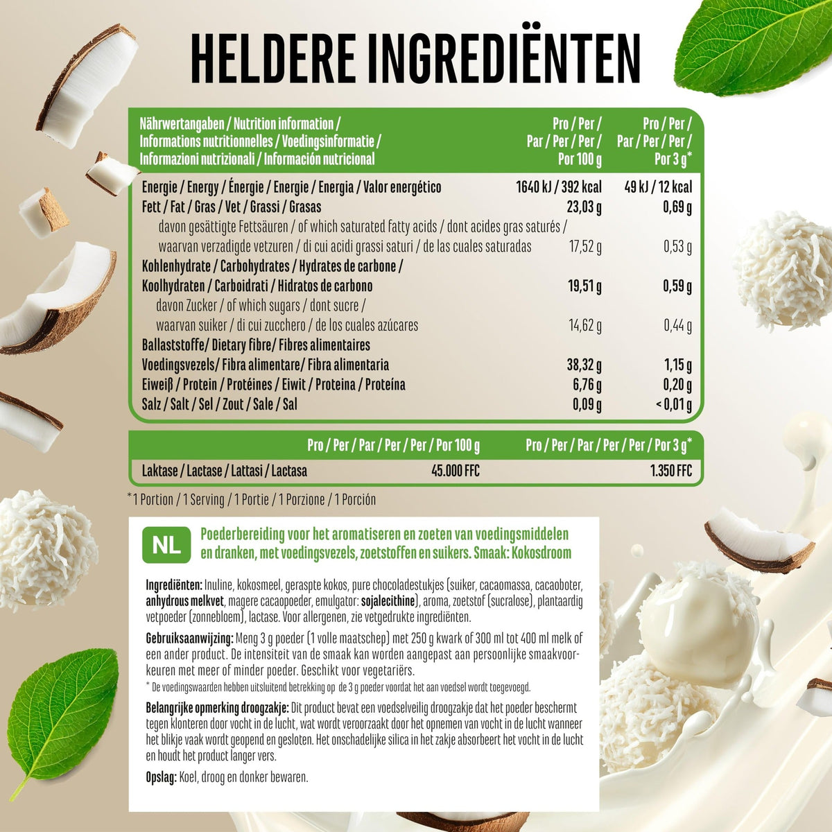 Flavor Craft Kokostraum Geschmackspulver | 250 g | Vit4ever