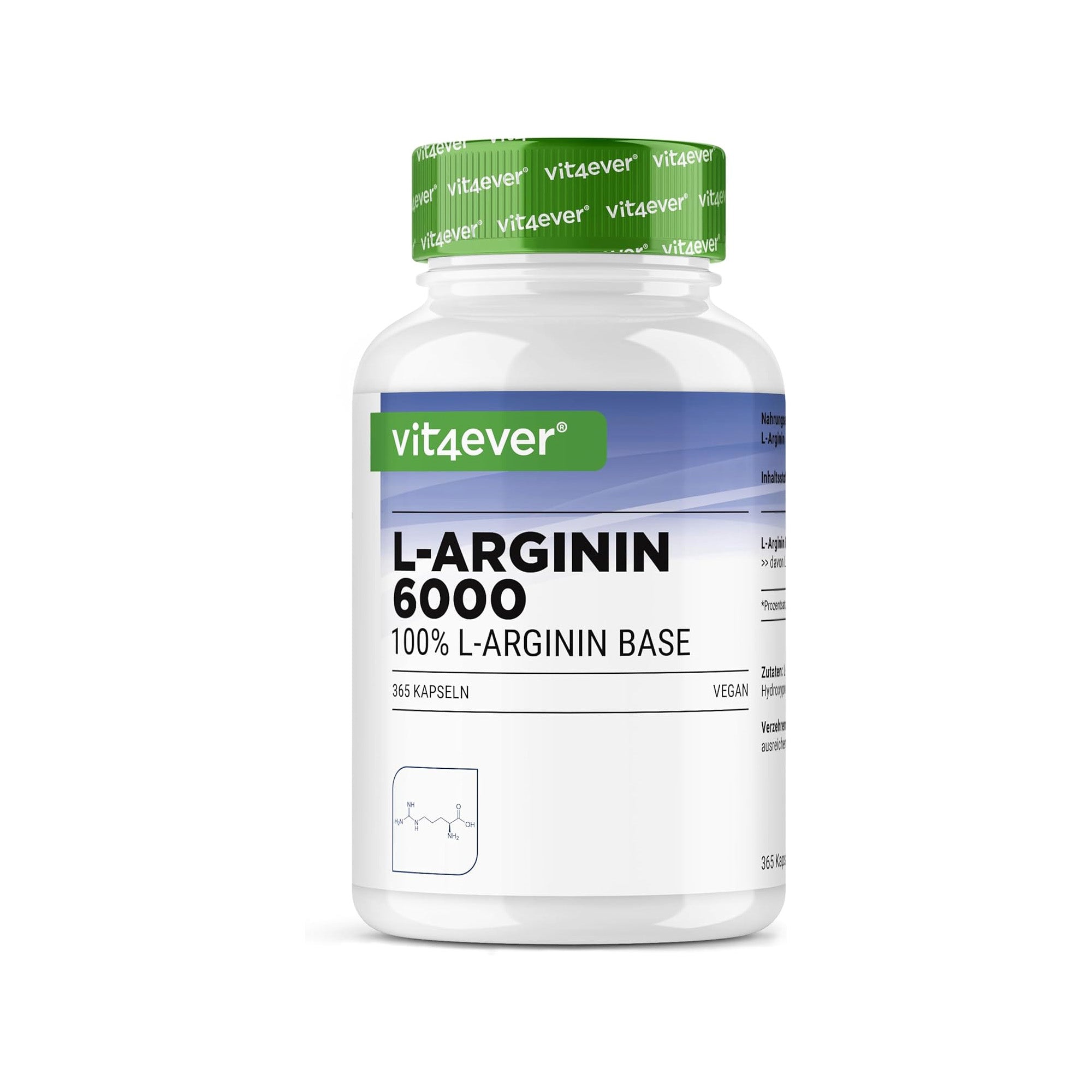 Vit4ever L-Arginin Base - 365 vegane Kapseln