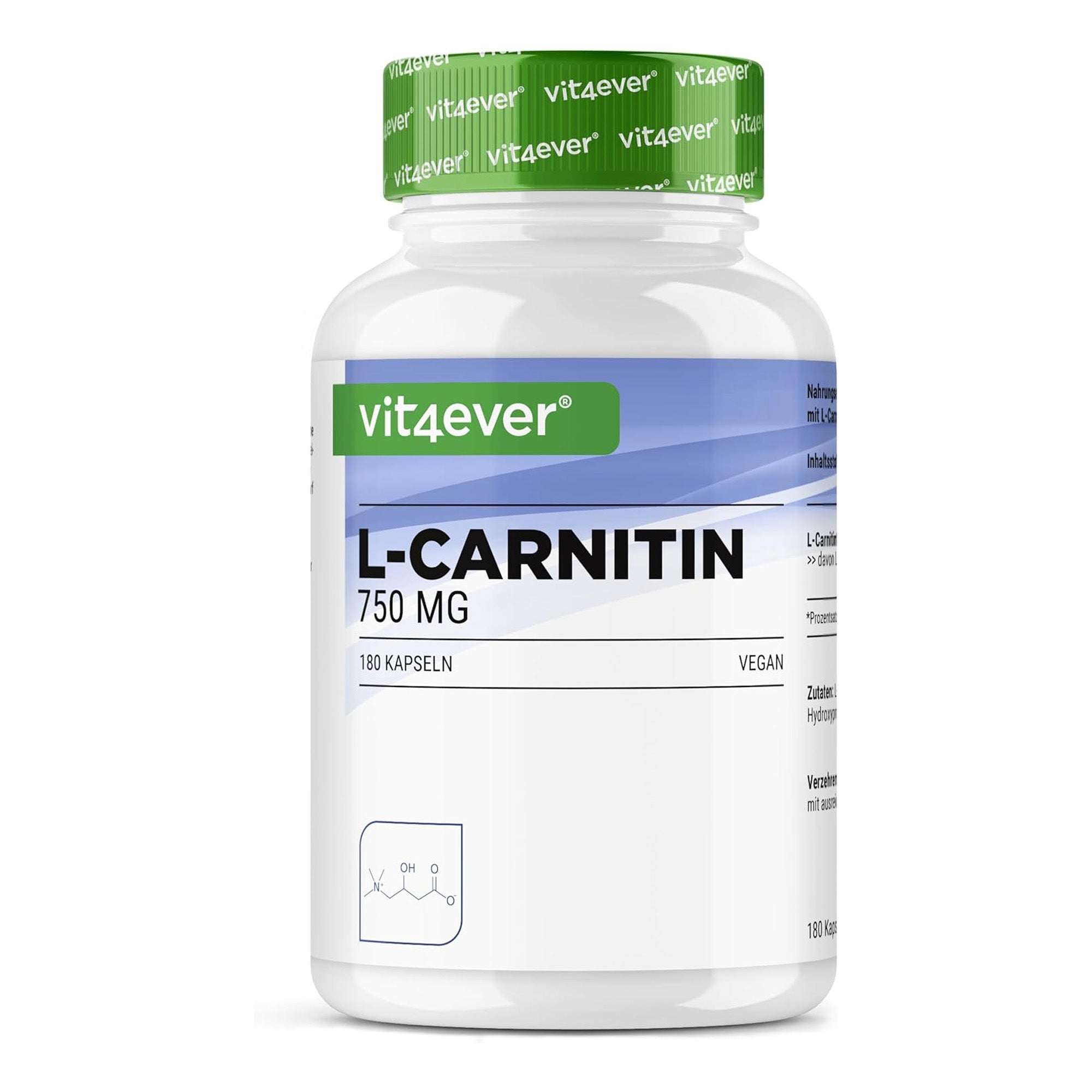 Vit4ever L-Carnitin Tartrat 3000mg - 180 Kapseln
