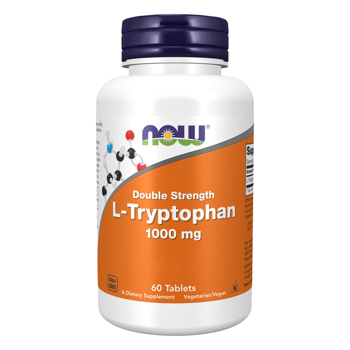 L-Tryptophan 1000mg Double Strength | 60 Tabletten | NOW Foods