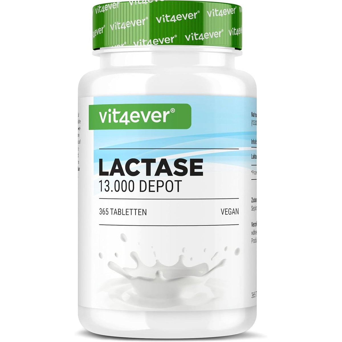 Vit4ever Lactase 13.000 FCC Depot 365 tabletten - voedingssupplement | kopen in Nederland en België #Inhoud_365 tabletten