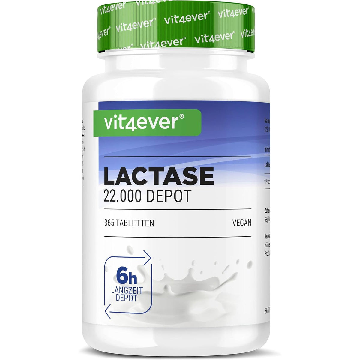 Vit4ever Lactase 22.000 FCC Depot 365 tabletten - voedingssupplement | kopen in Nederland en België #Inhoud_365 tabletten