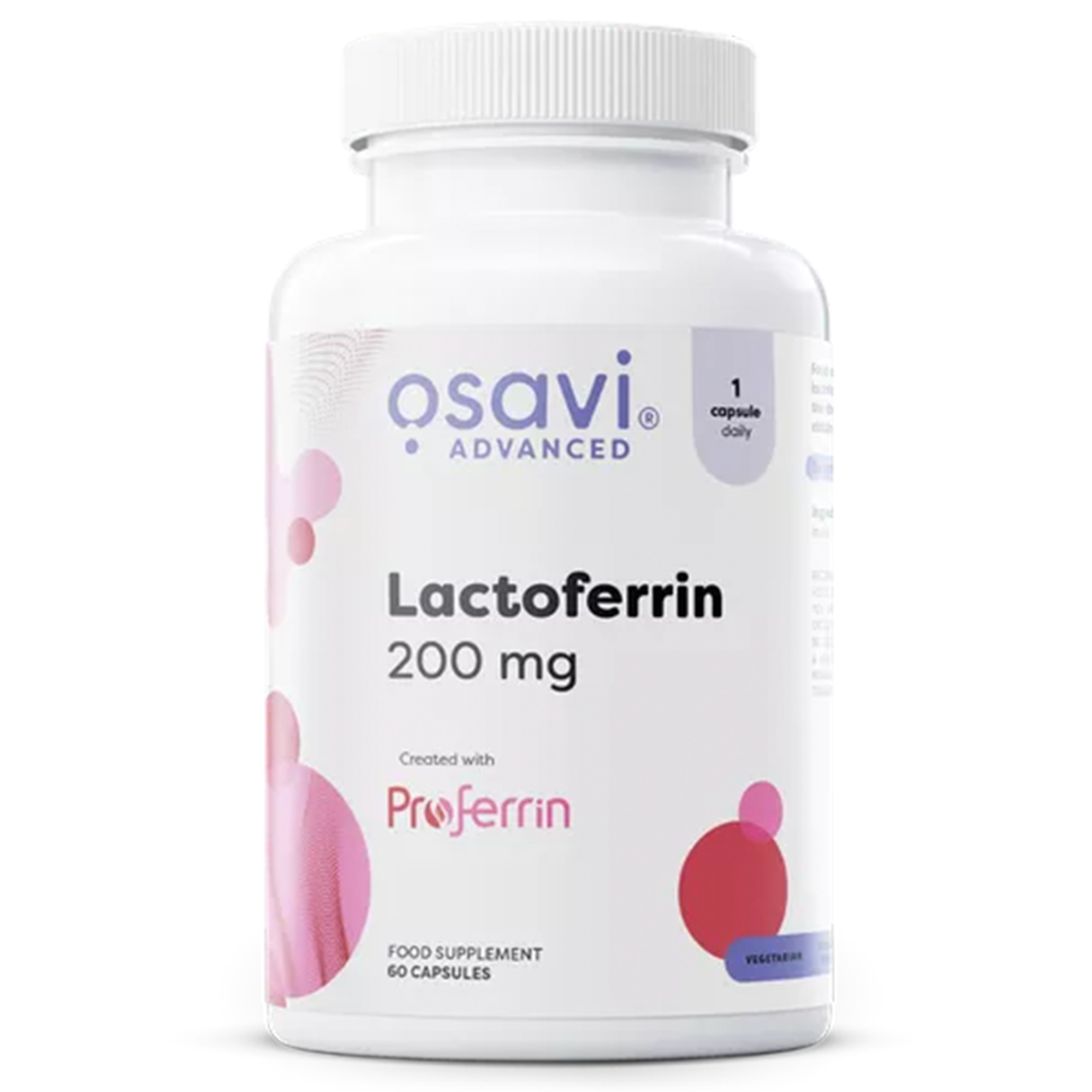 Osavi Lactoferrin 200 mg mit Proferrin – 60 Kapseln Lactoferrin Nahrungsergänzungsmittel
