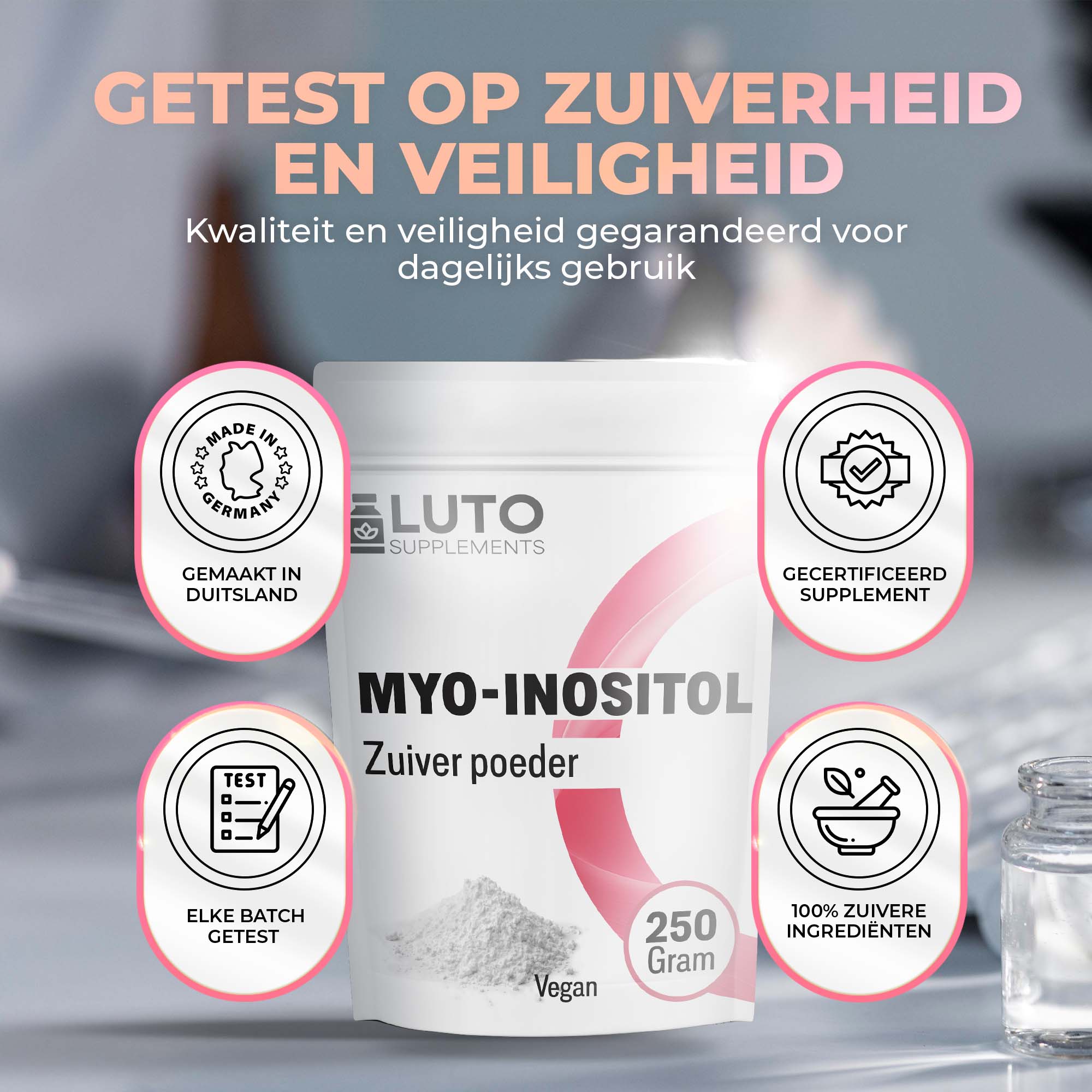 Myo-Inositol Pulver | 250 Gramm | LUTO Supplements