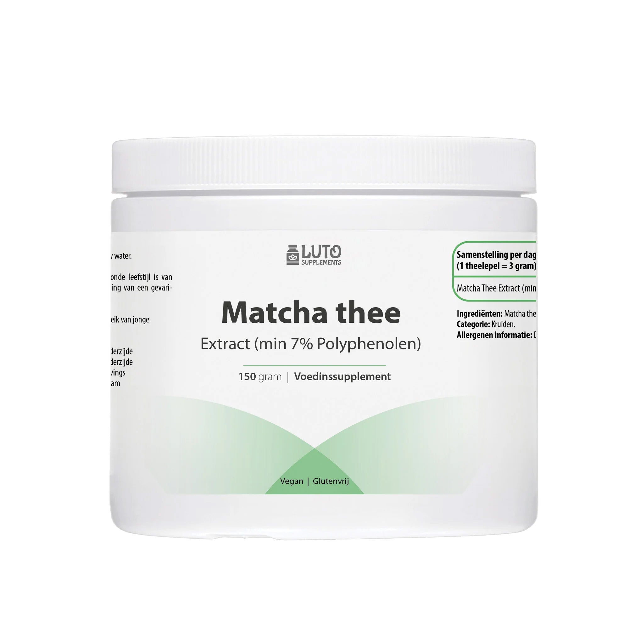 Matcha Tee Extrakt (min. 7% Polyphenole) | 150 g | LUTO Supplements