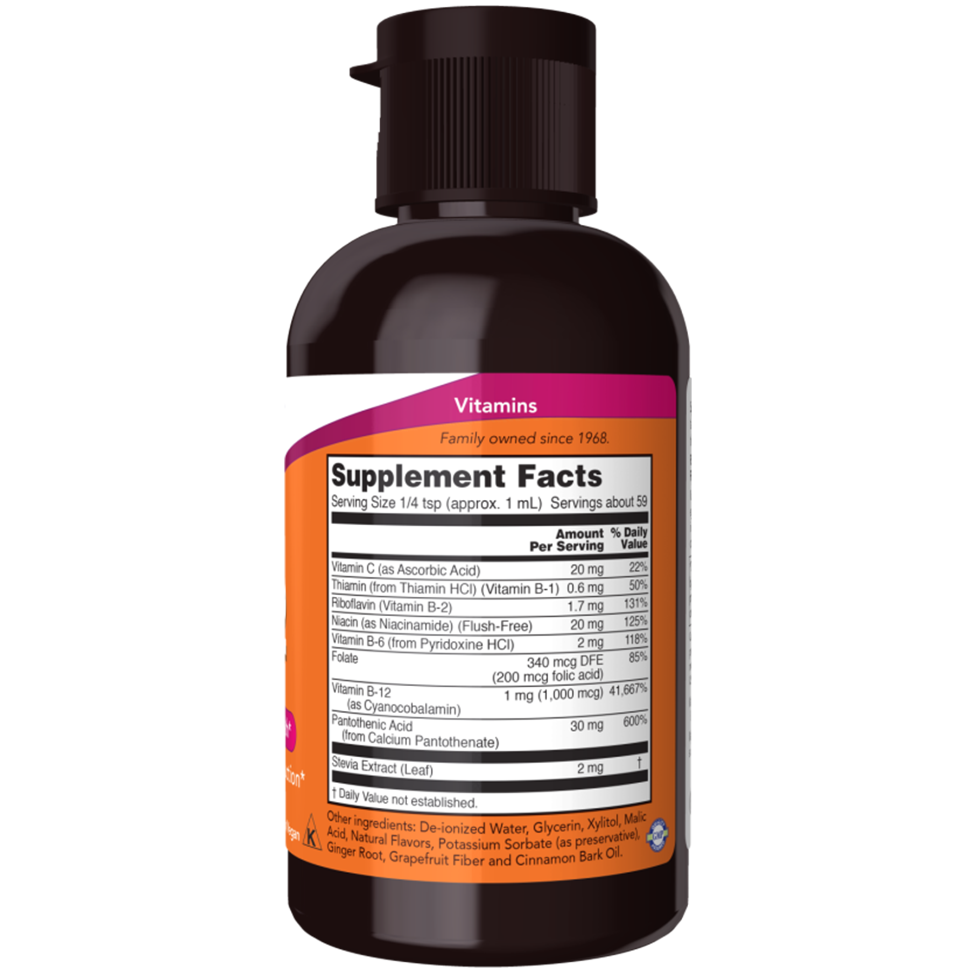 Vitamin B-12 Komplex flüssig | 59 ml | NOW Foods