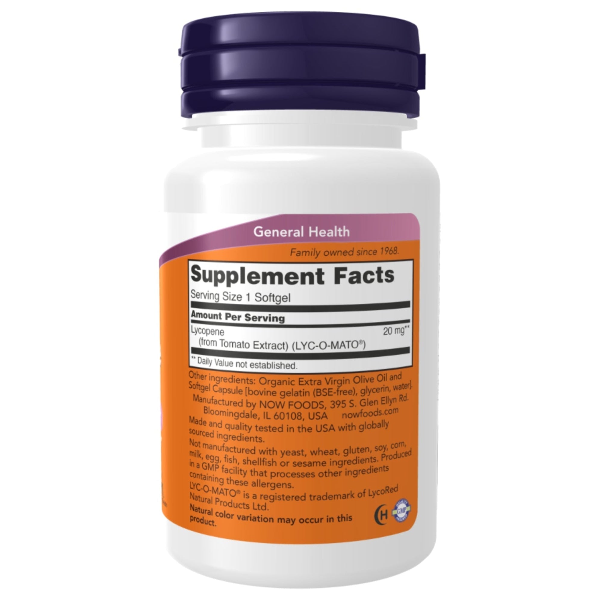 Lycopin 20 mg | Tomatenextrakt | 50 Softgels | NOW Foods