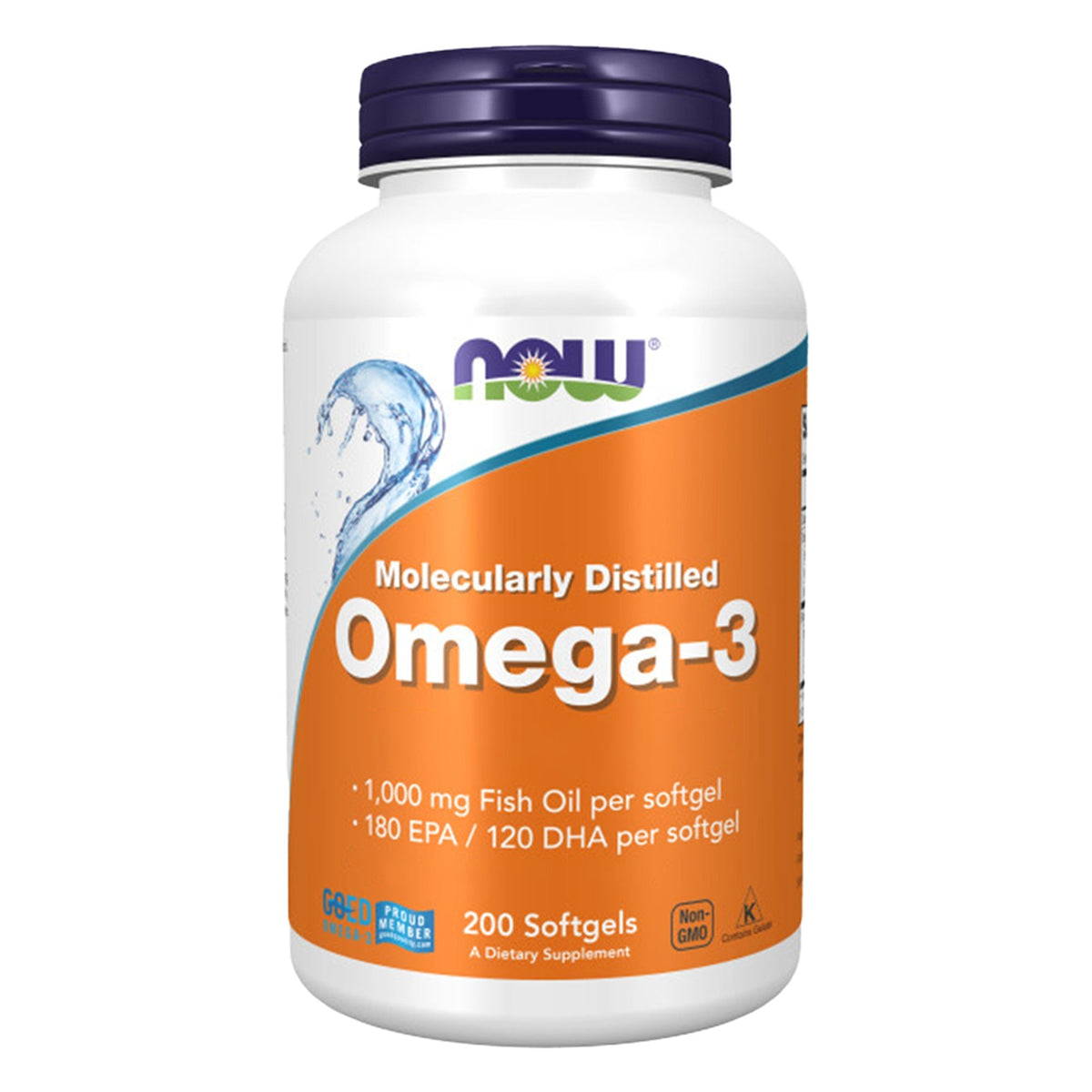 Omega-3 Fischöl | 200 Softgels | NOW Foods