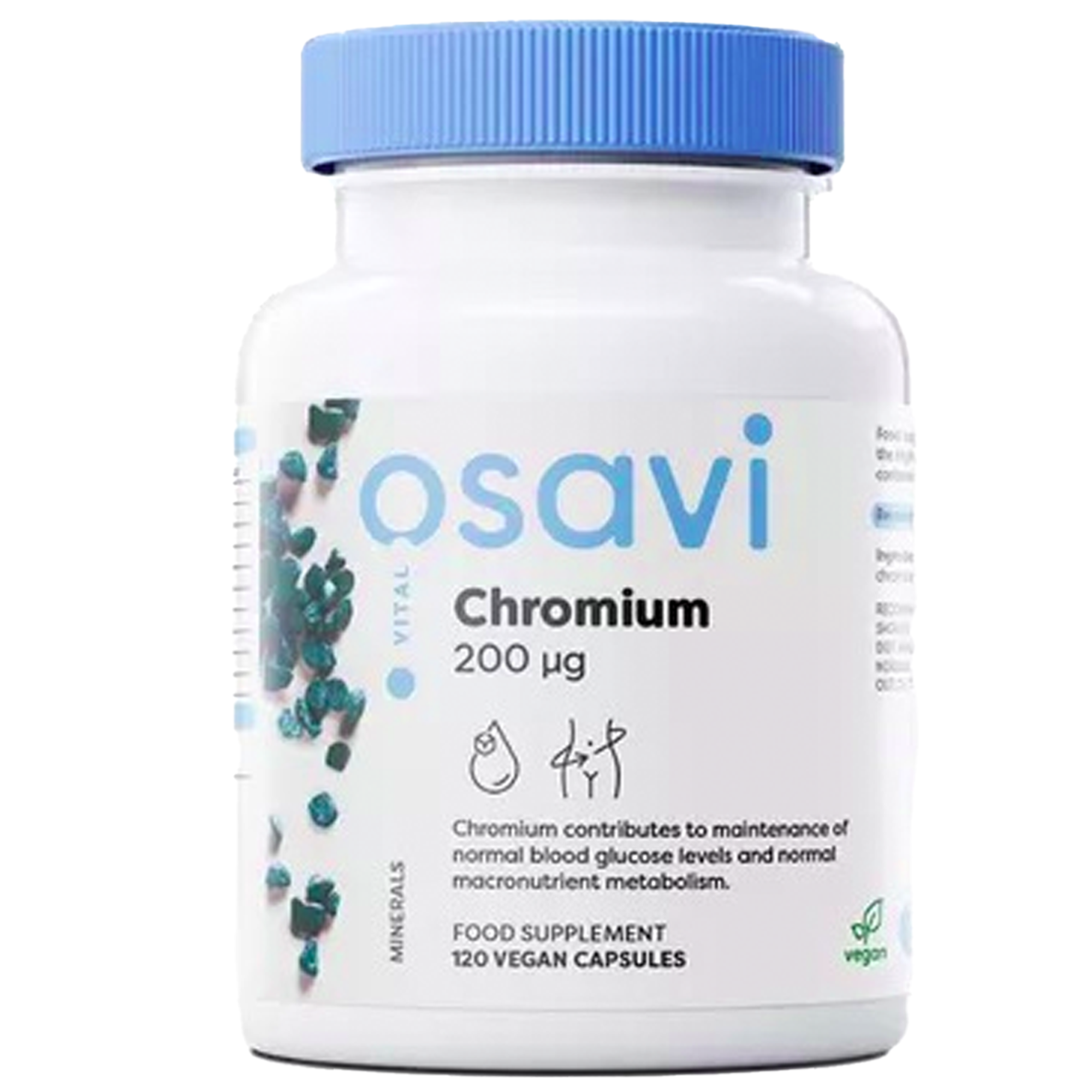 Osavi Chrompicolinat 200 µg – 120 vegane Kapseln Chrom-Nahrungsergänzungsmittel