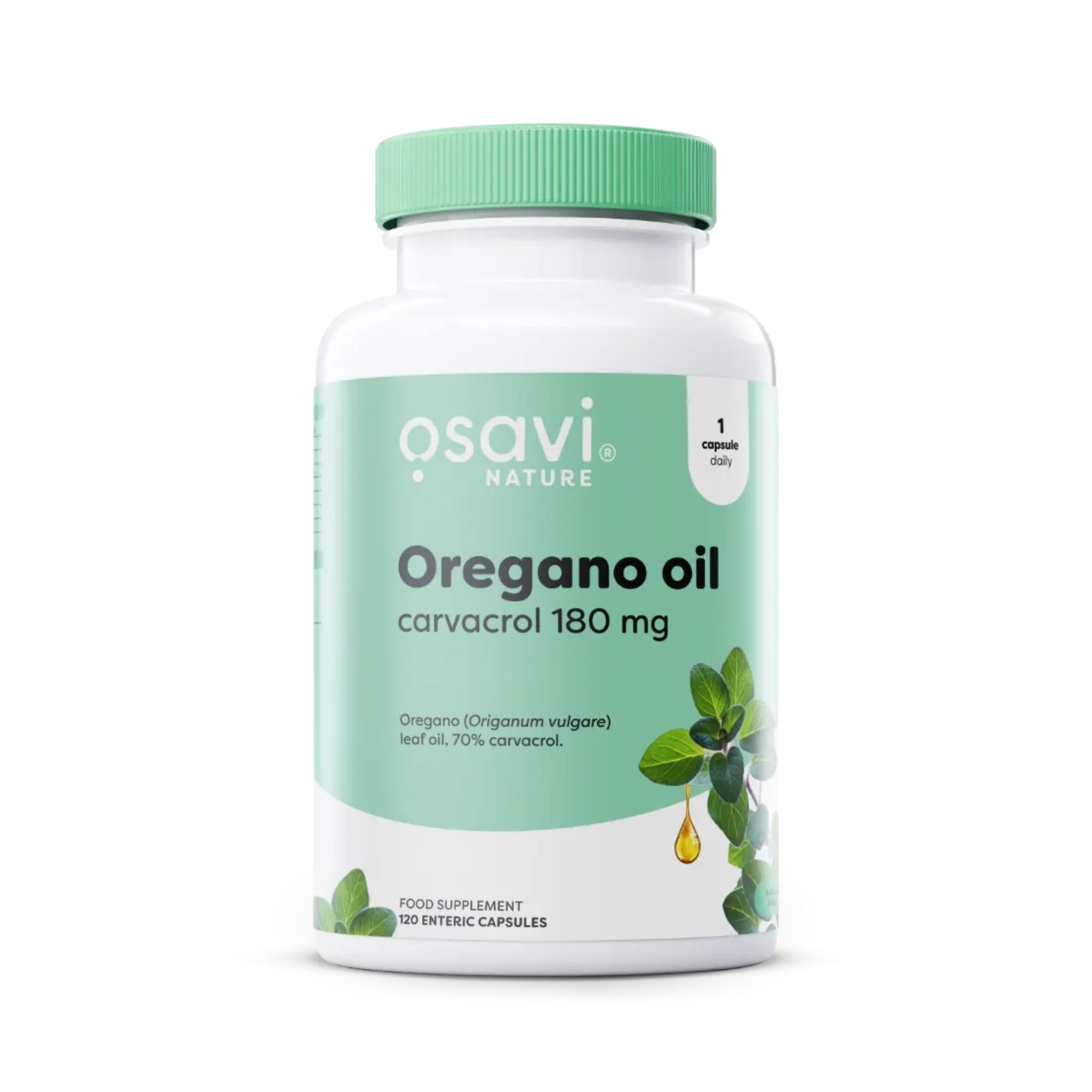 Osavi Oreganoöl mit 180 mg Carvacrol – 120 magensaftresistente Kapseln (Origanum vulgare)
