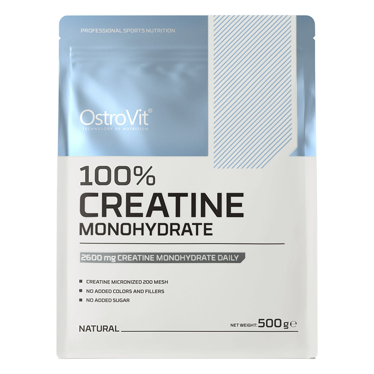 Beutel OstroVit Creatin Monohydrat Pulver natural ohne Geschmack, 500 Gramm #Inhalt_500 Gramm