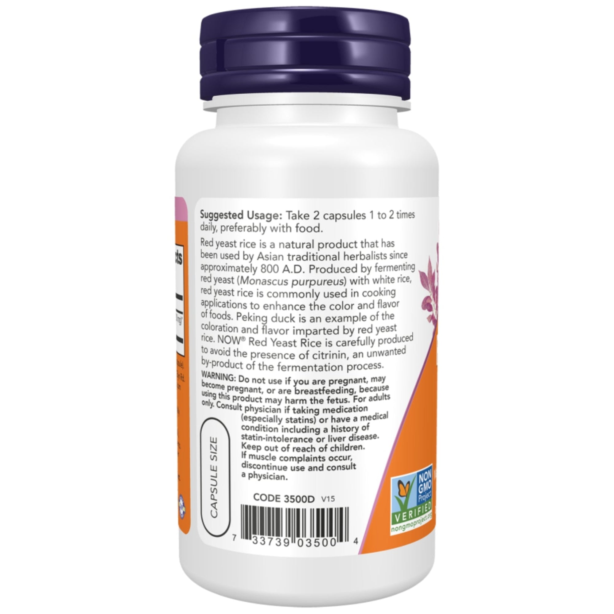 Roter Reishefe 600 mg | 60 vegane Kapseln | NOW Foods
