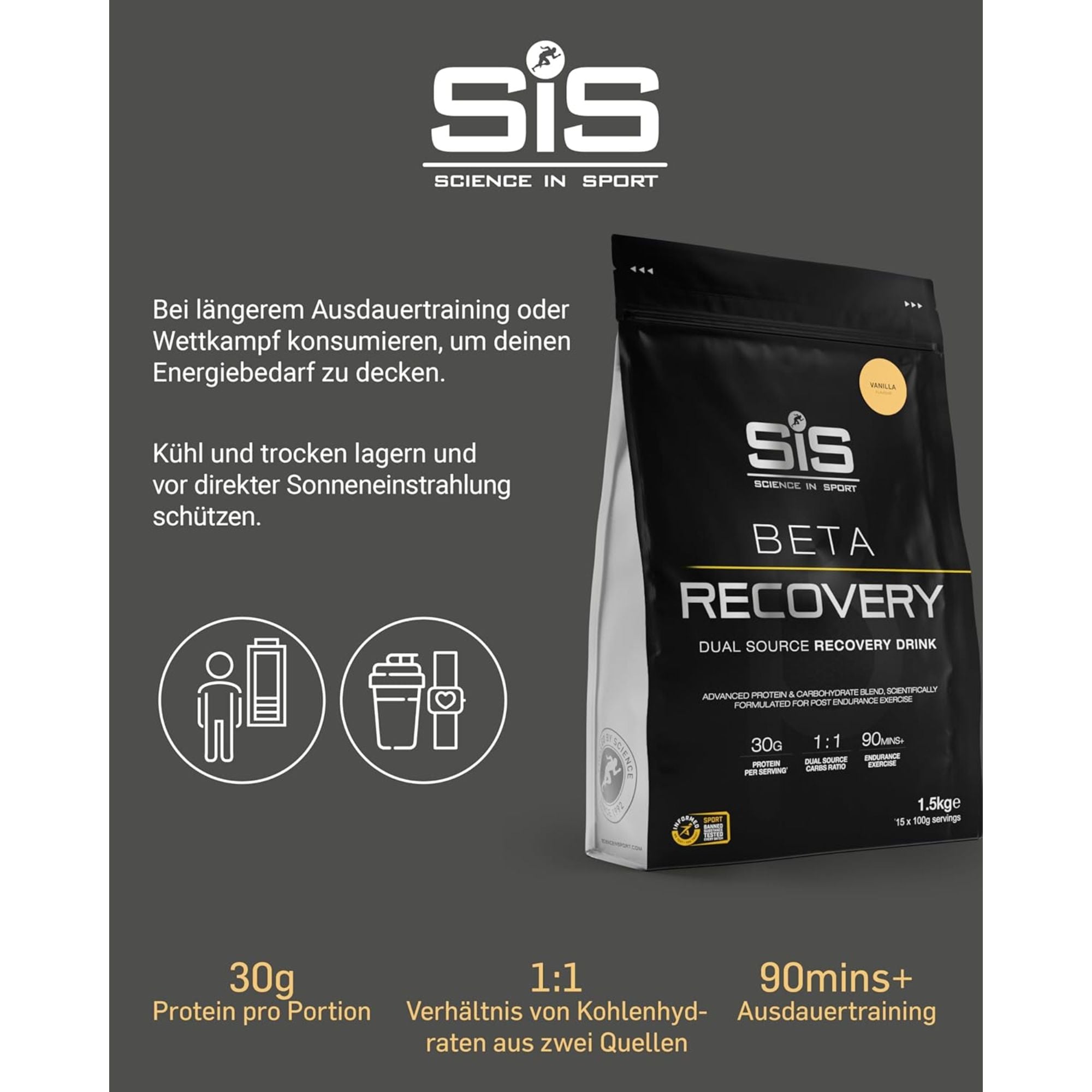SiS BETA Recovery 1:1 Dual Source Carbs Ratio | Vanille