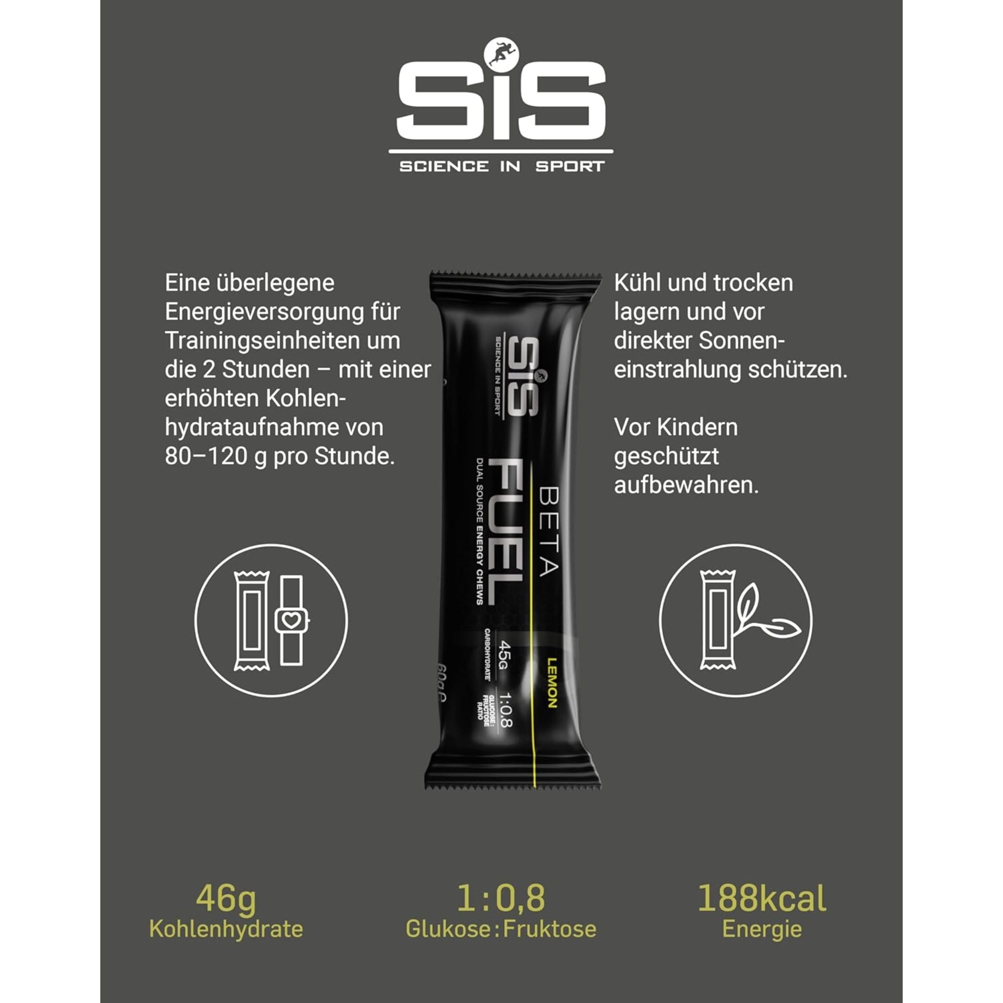 SiS Beta Fuel Energy Chew Bar | Lemon