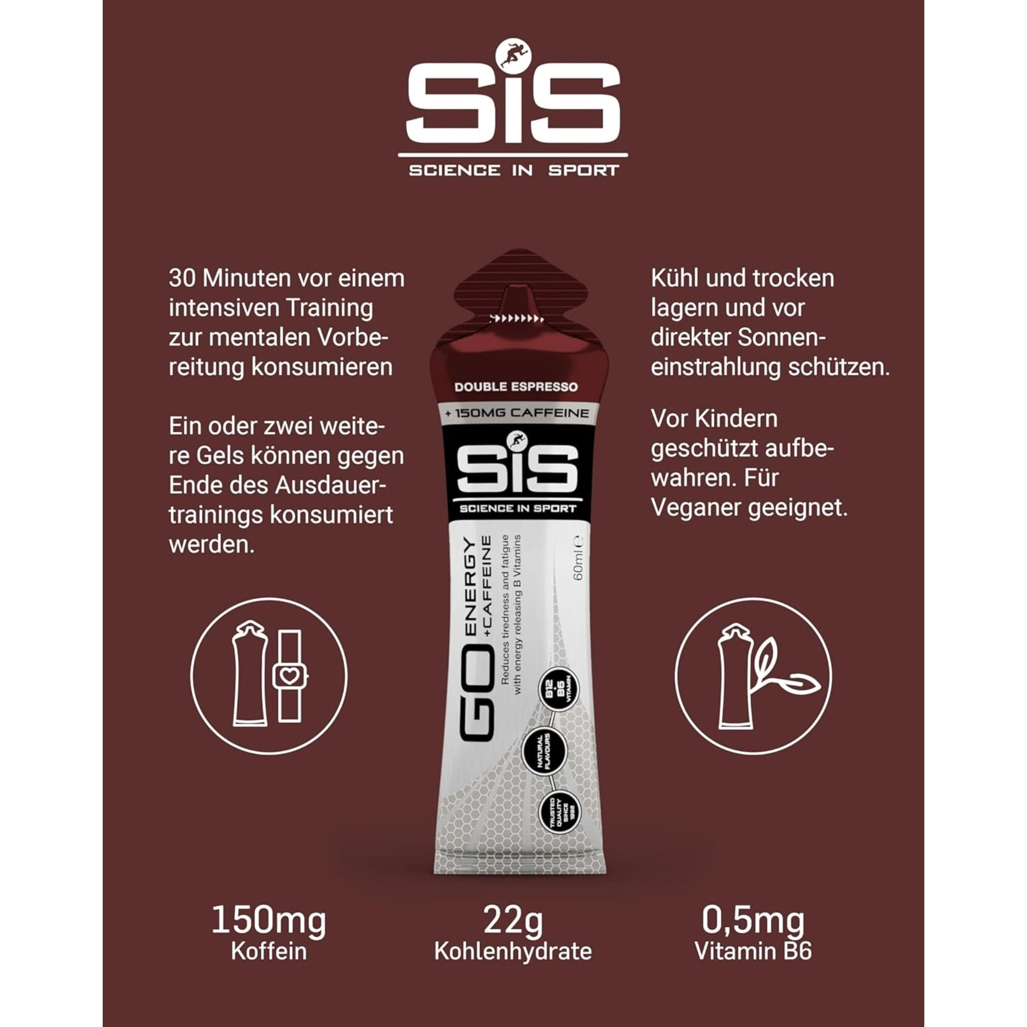 SiS Go Isotonic Energy Gel + Koffein | Double Espresso