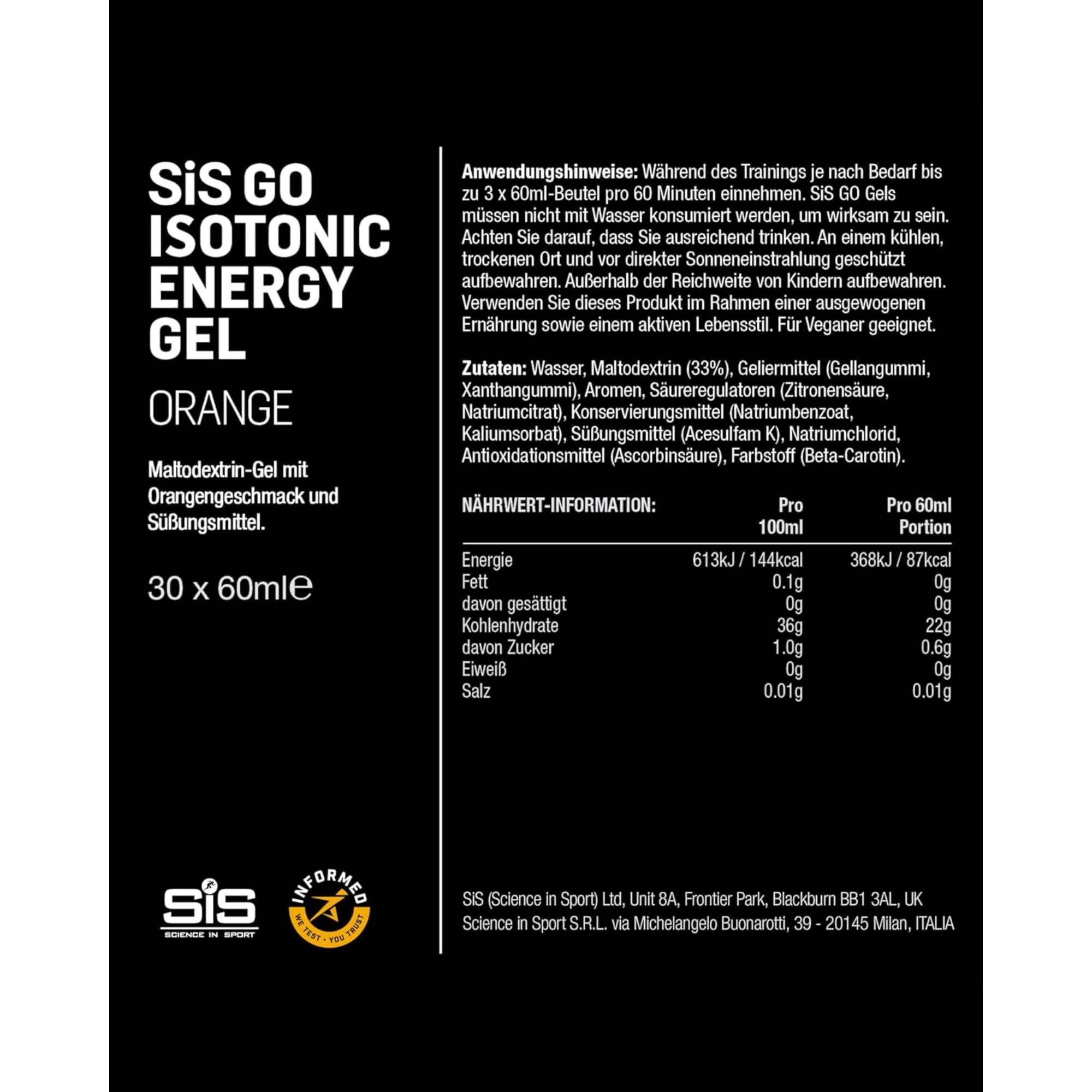 SiS Go Isotonic Energy Gel | Orange