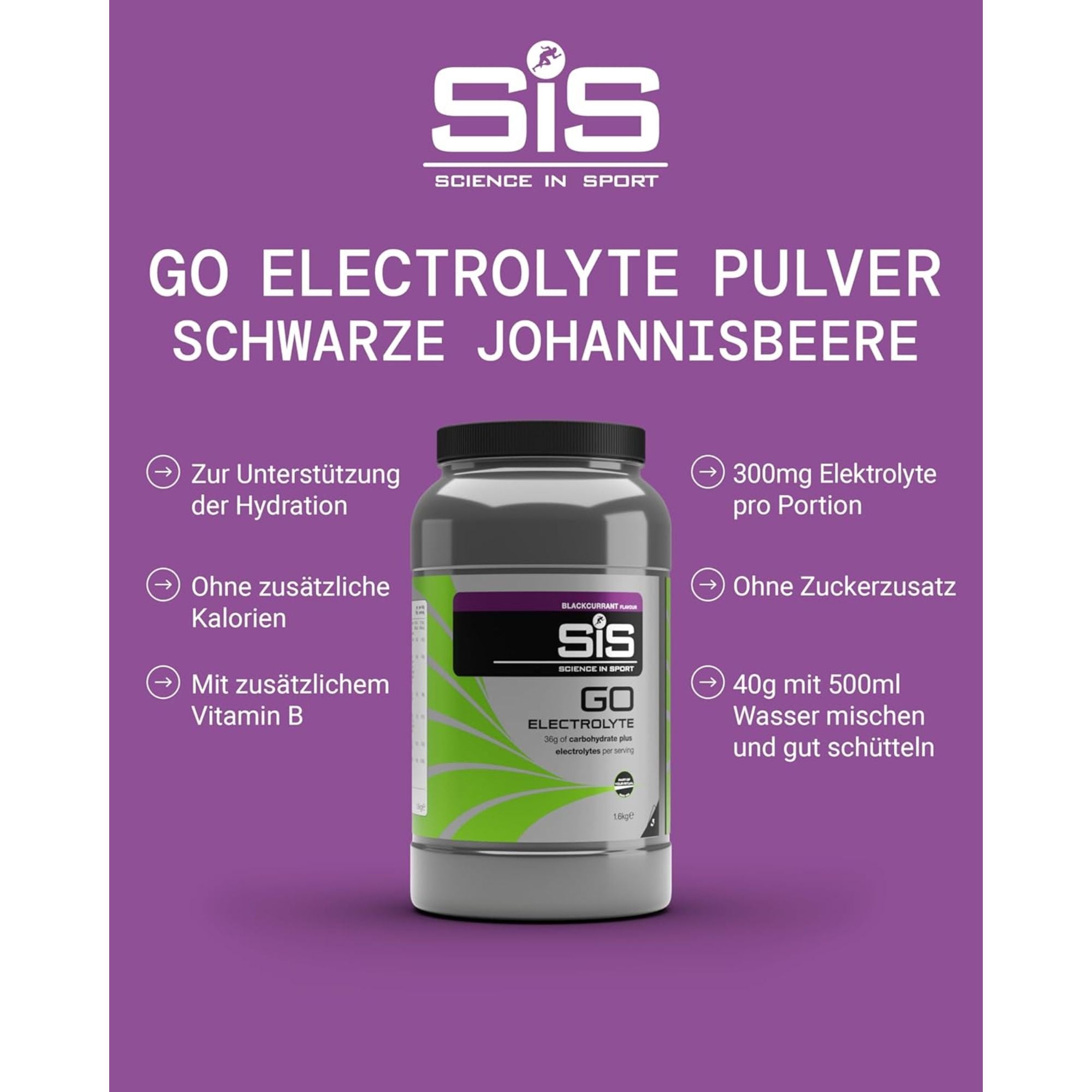 SiS Go Electrolyte | Elektrolyte + Kohlenhydrate | Blackcurrant