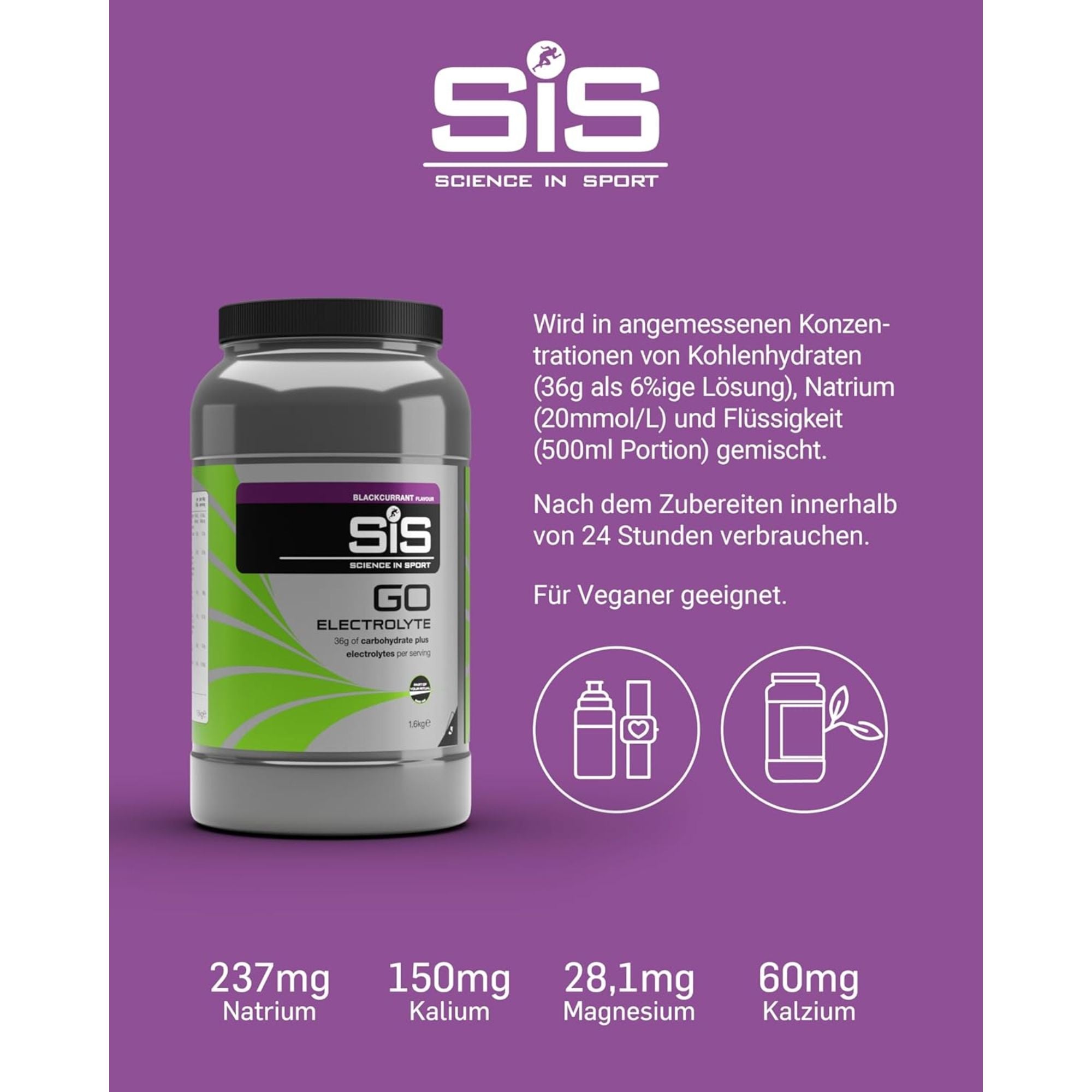 SiS Go Electrolyte | Elektrolyte + Kohlenhydrate | Blackcurrant