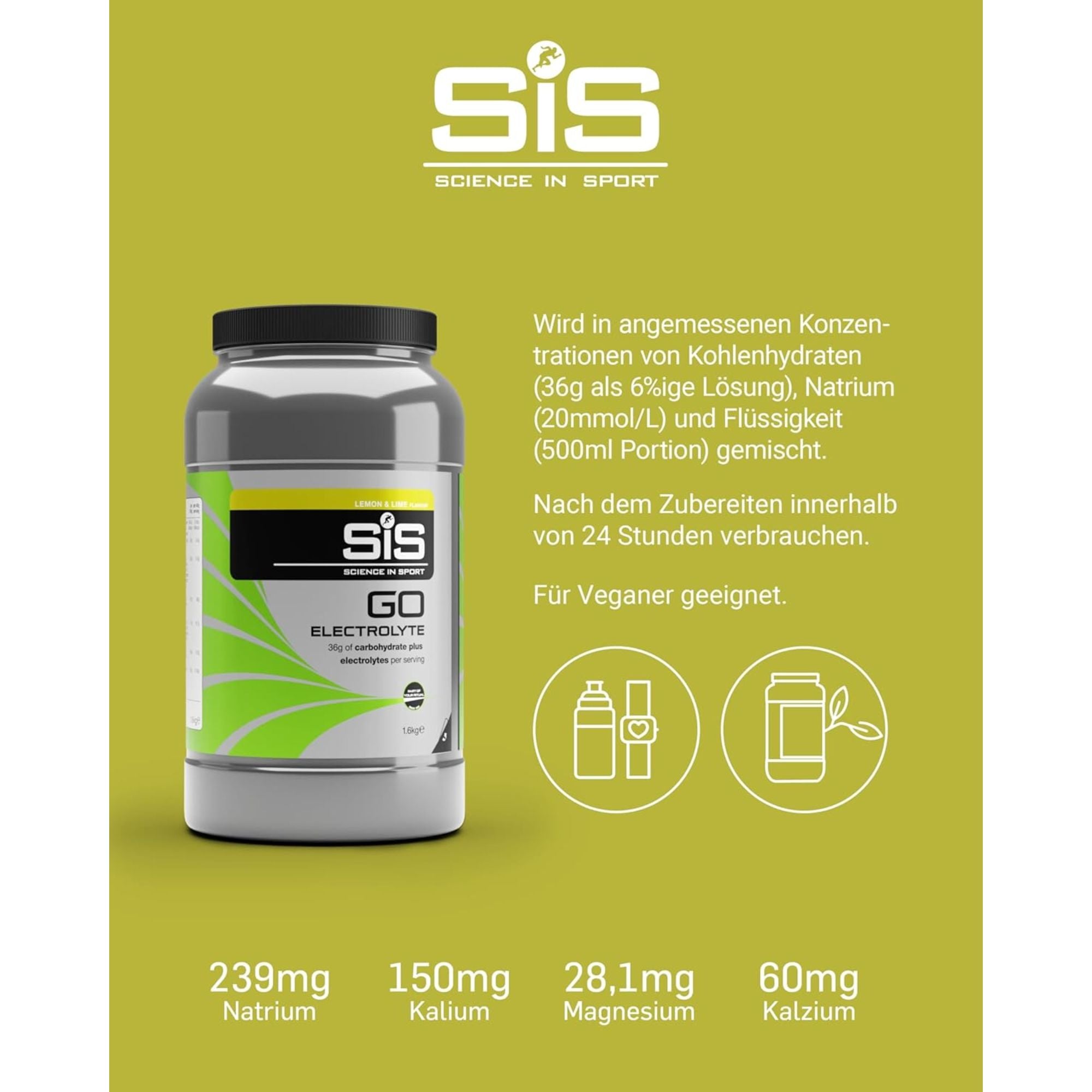 SiS Go Electrolyte | Elektrolyte + Kohlenhydrate | Lemon