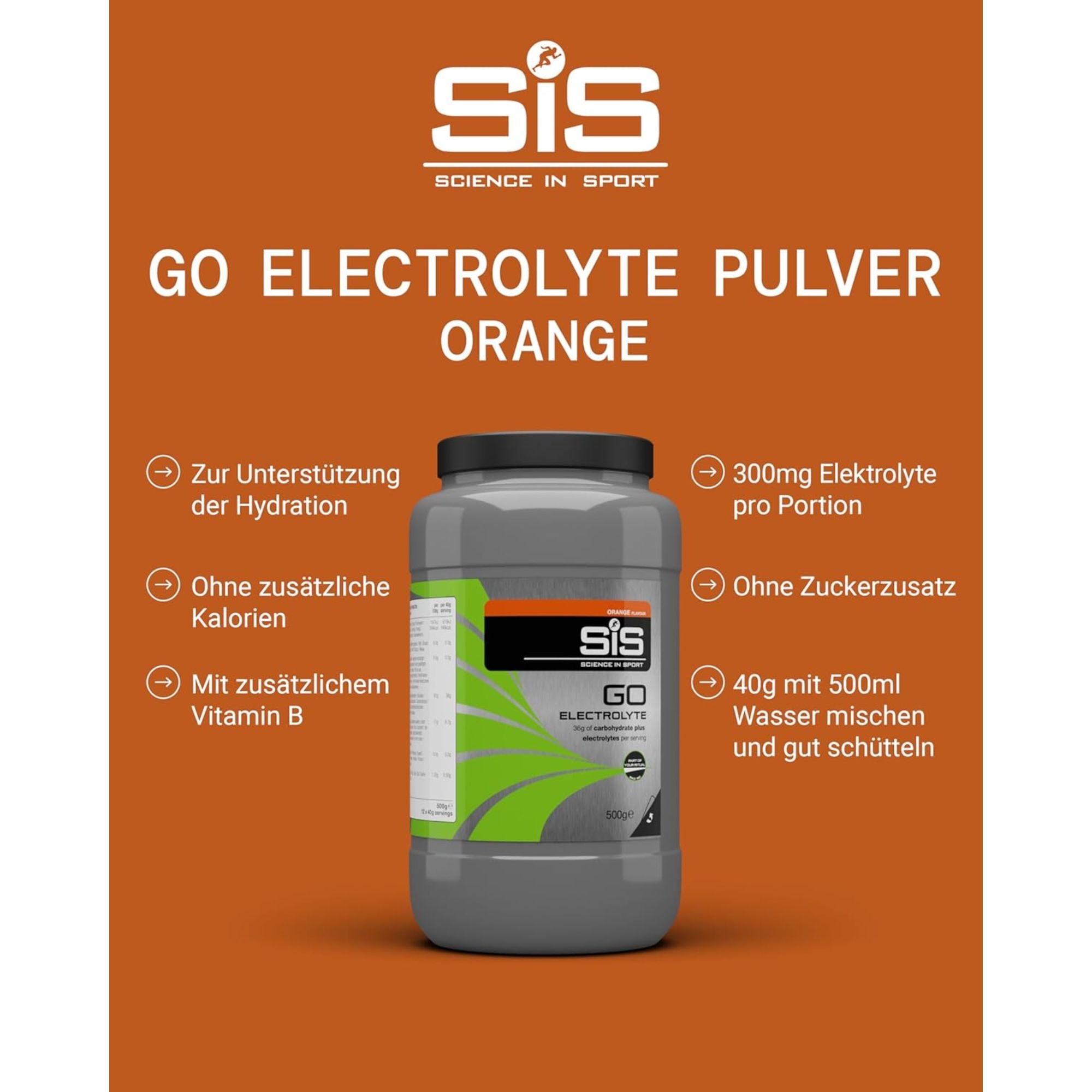 SiS Go Electrolyte | Elektrolyte + Kohlenhydrate | Orange