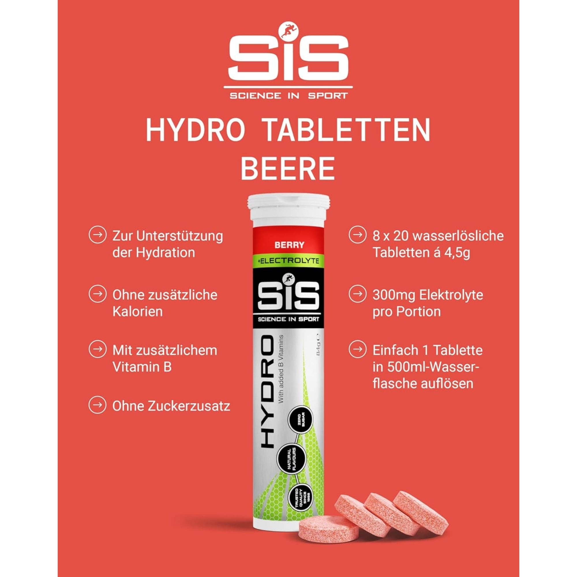 SiS Hydro Tablets | Elektrolyte | Berry