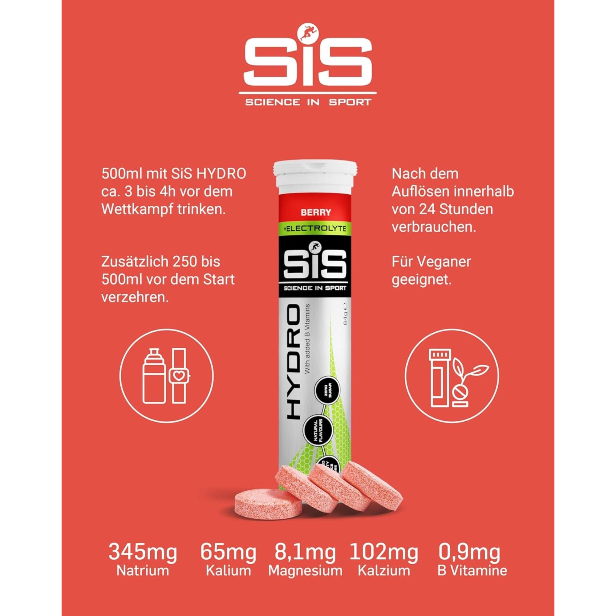 SiS Hydro Tablets | Elektrolyte | Berry