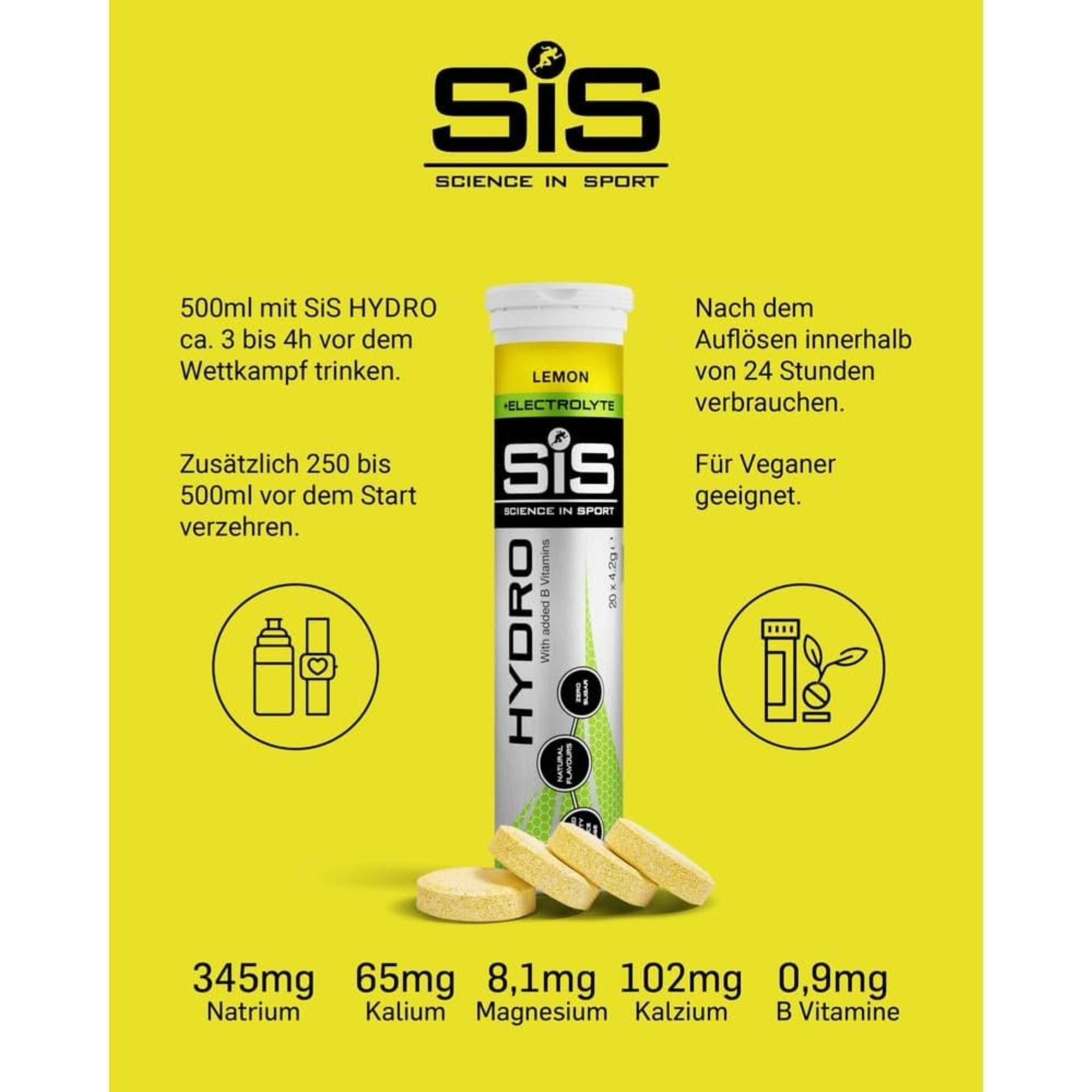 SiS Hydro Tablets | Elektrolyte | Lemon