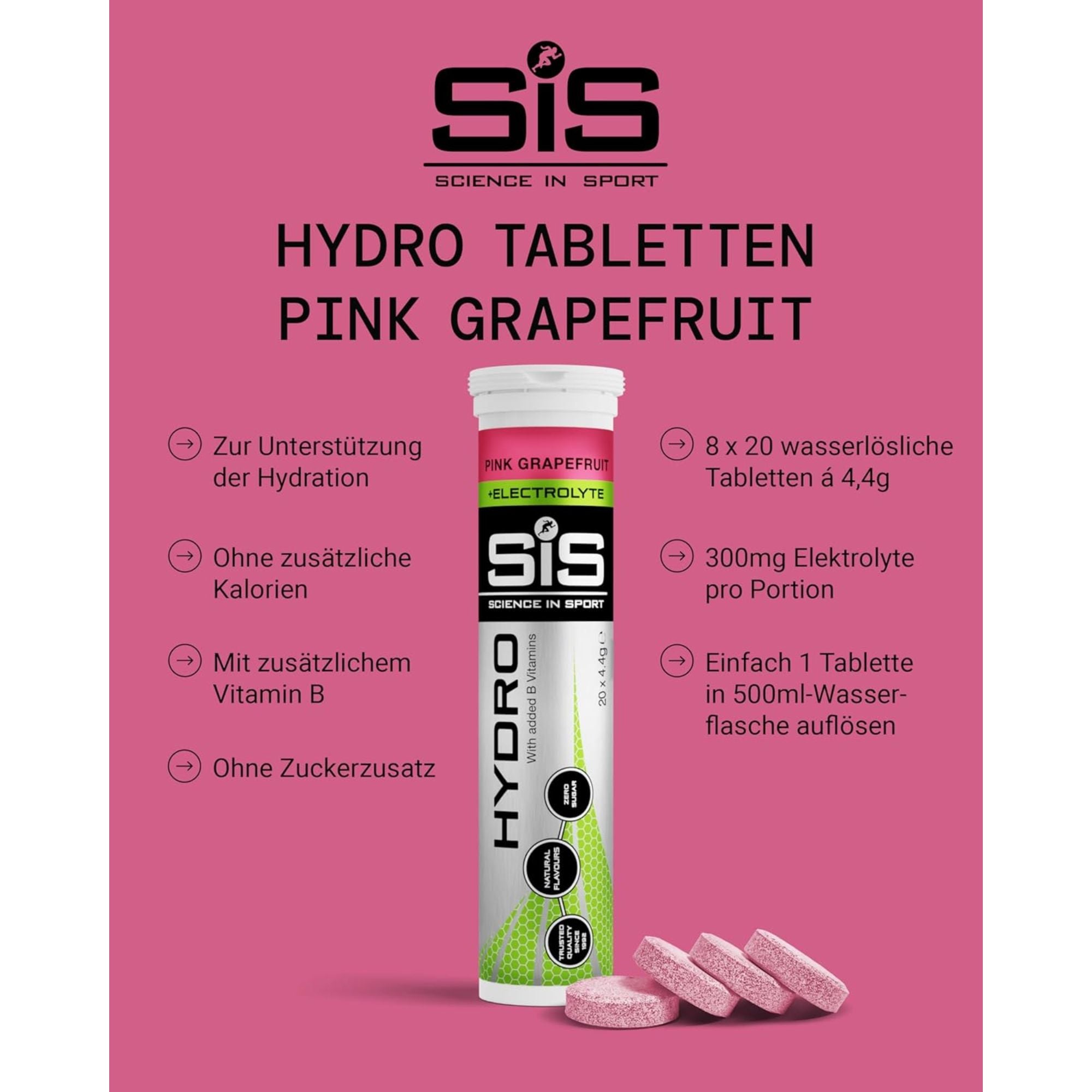 SiS Hydro Tablets | Elektrolyte | Pink Grapefruit