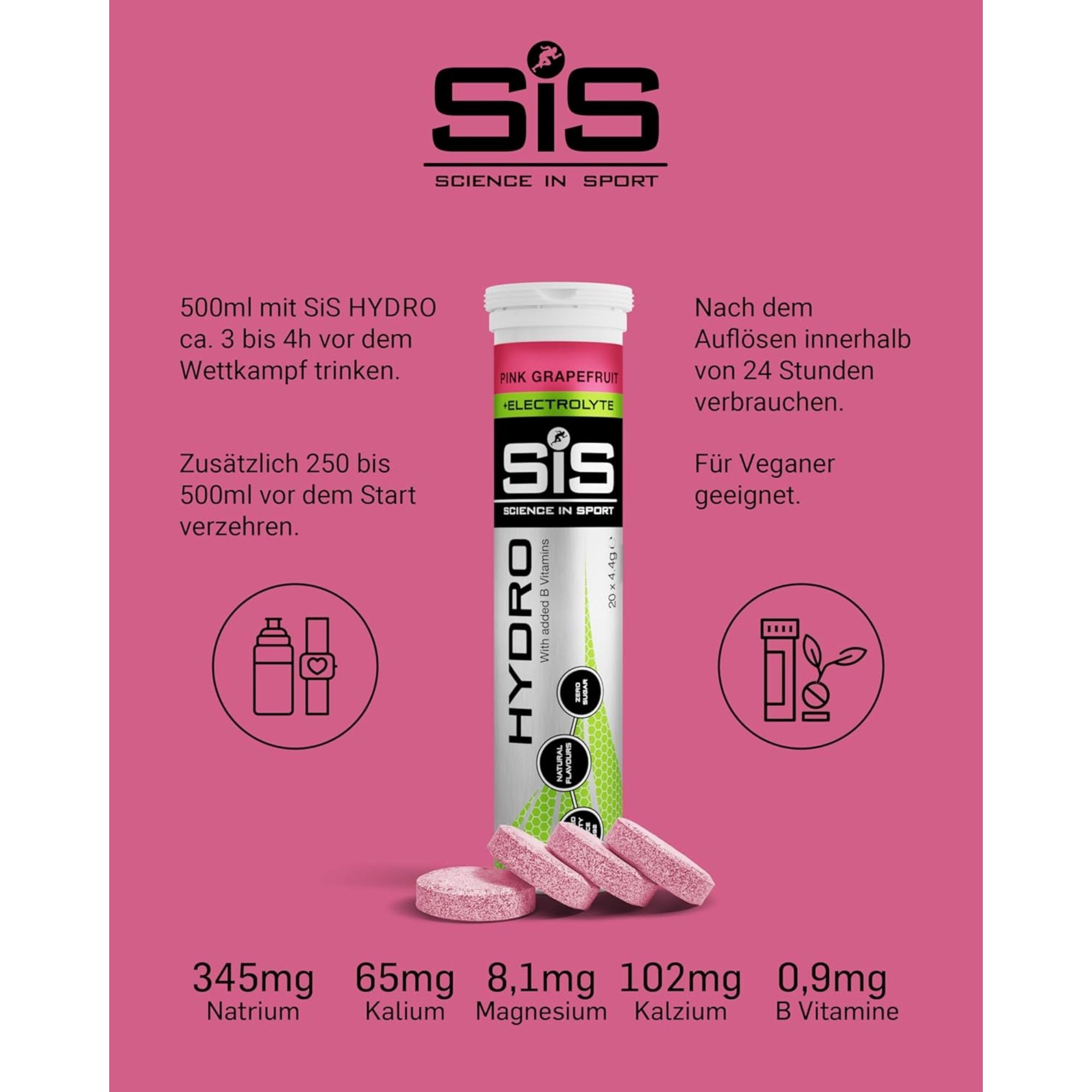 SiS Hydro Tablets | Elektrolyte | Pink Grapefruit