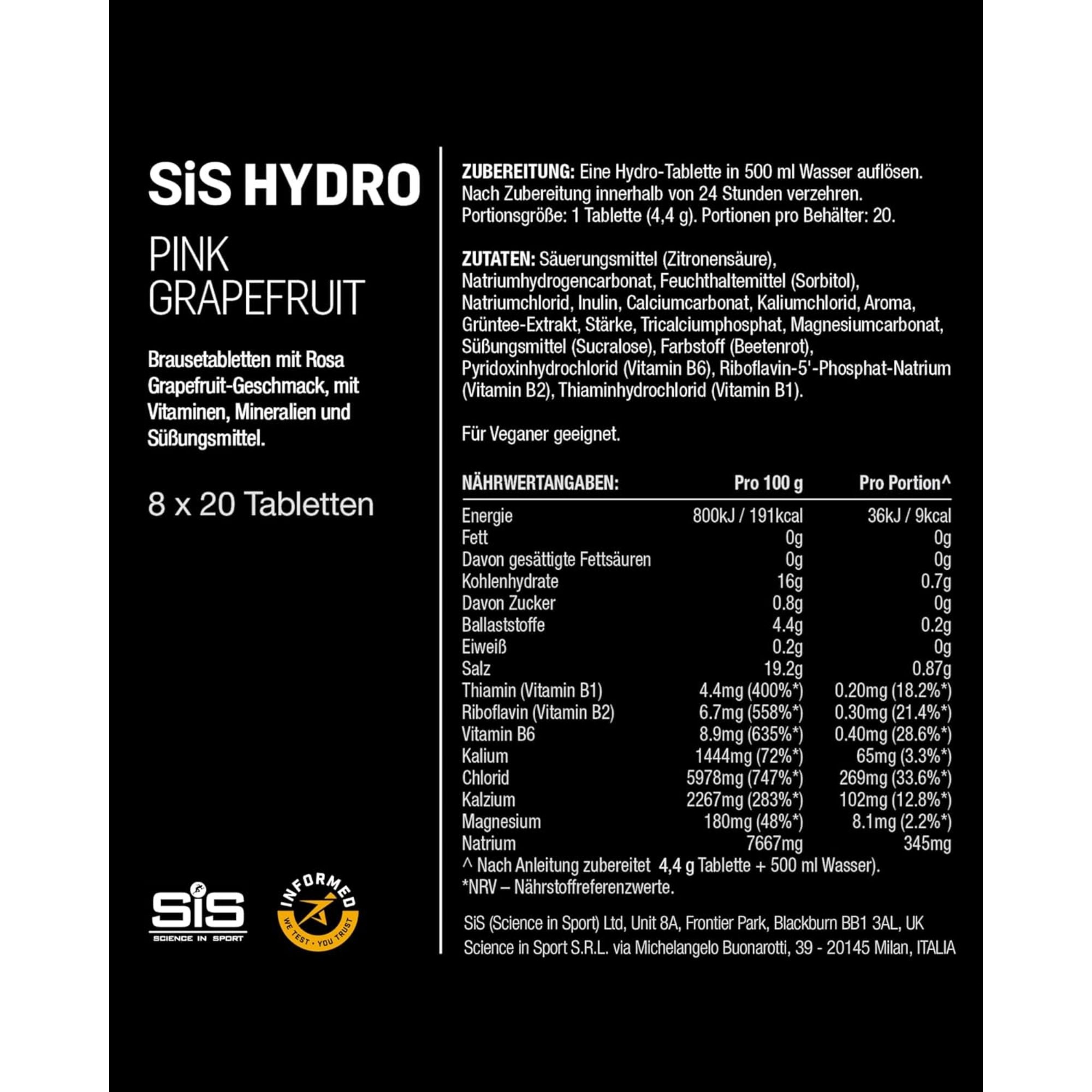SiS Hydro Tablets | Elektrolyte | Pink Grapefruit