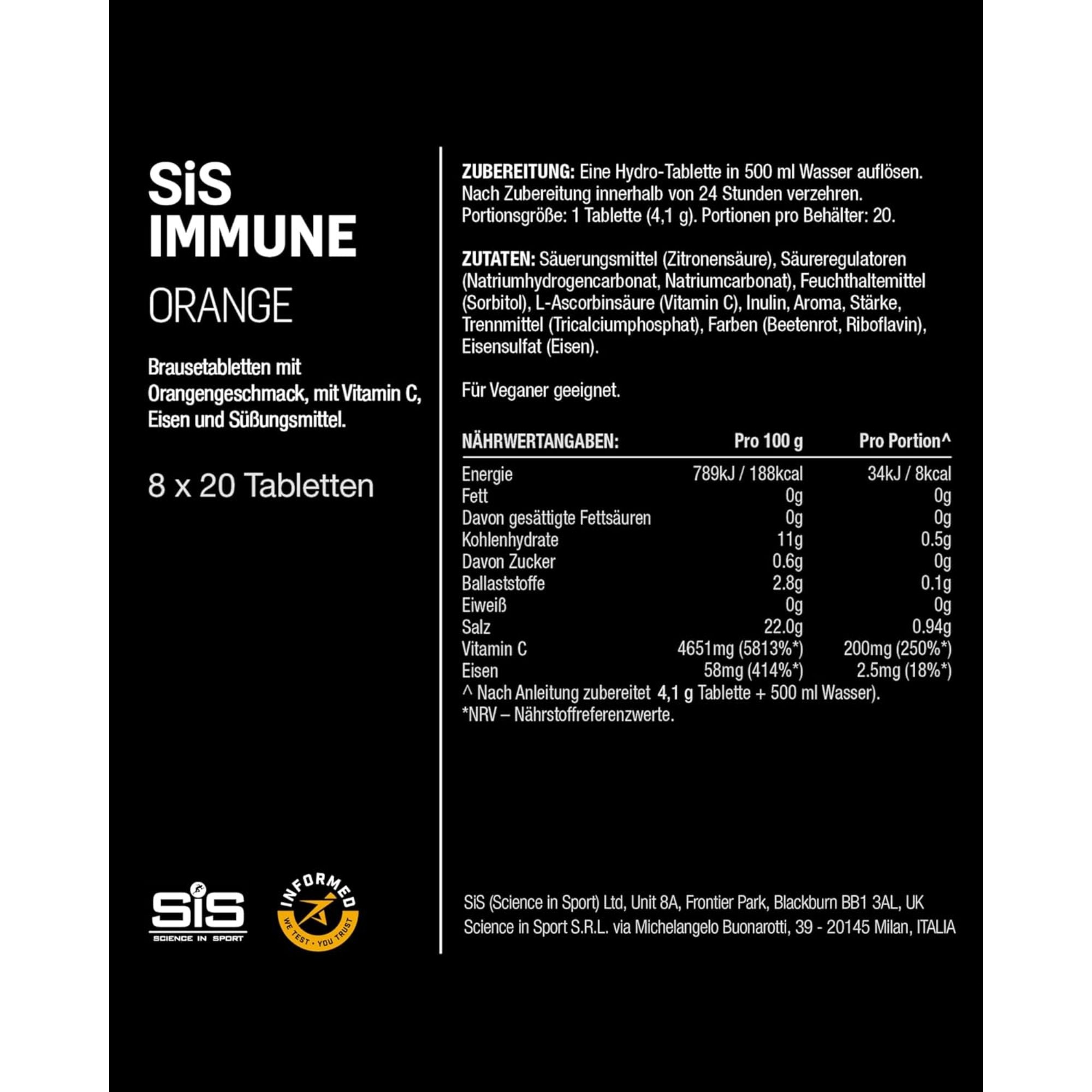 SiS Go Immune Tabletten | Orange
