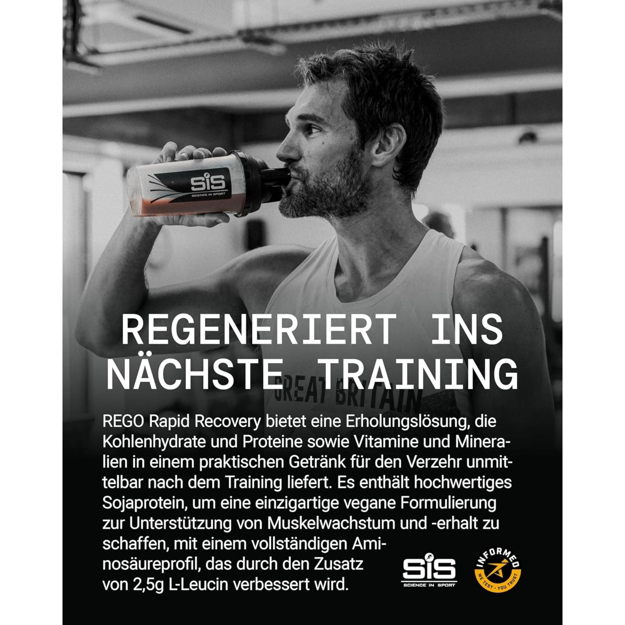 SiS REGO Rapid Recovery Drink Pulver | 20g Protein pro Portion | Vanille