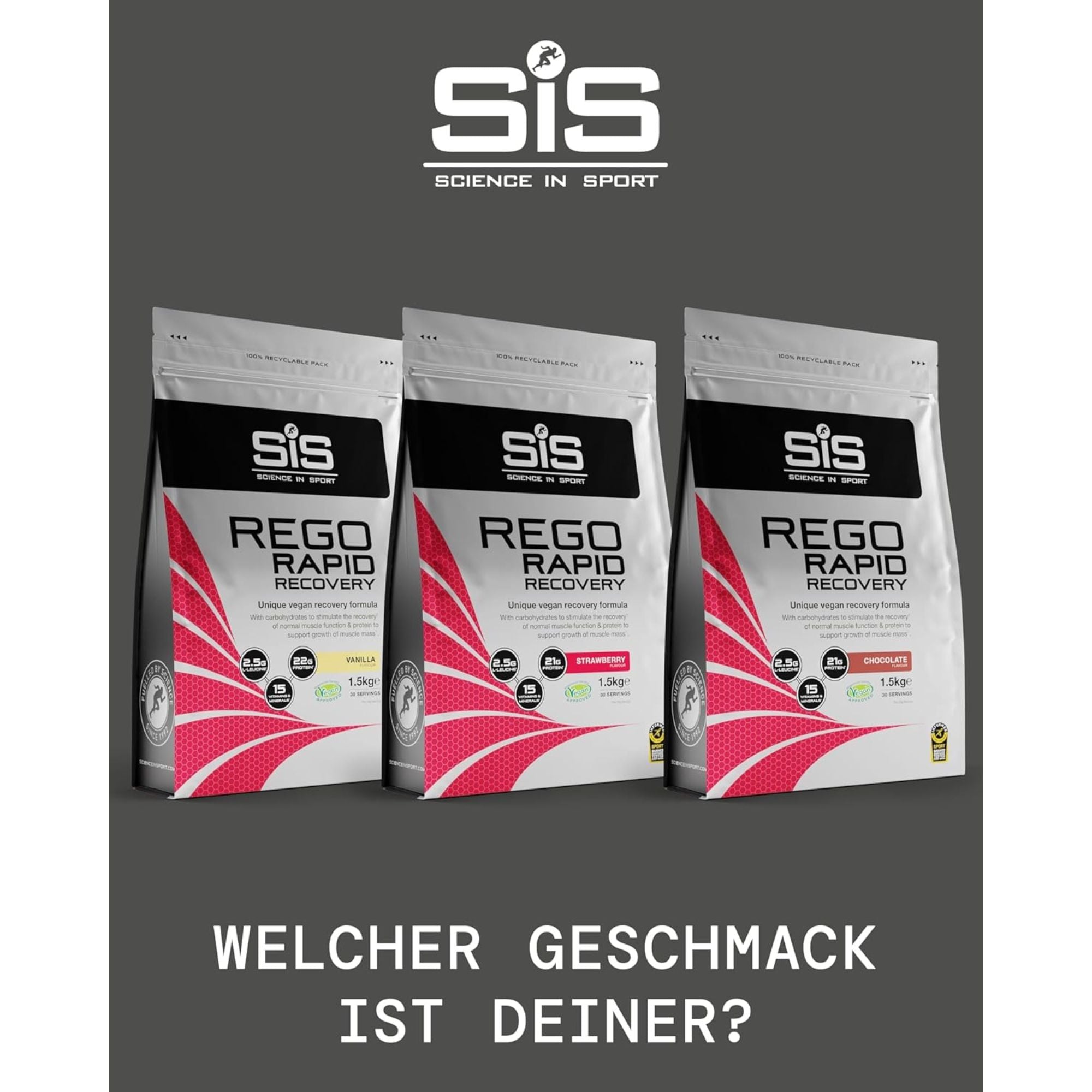 SiS REGO Rapid Recovery Drink Pulver | 20g Protein pro Portion | Vanille