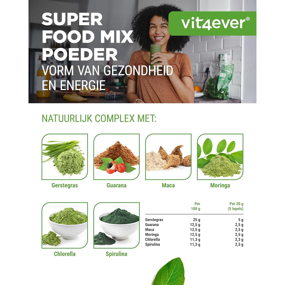 Green Juice Superfood Mix | 420 Gramm | Vit4ever