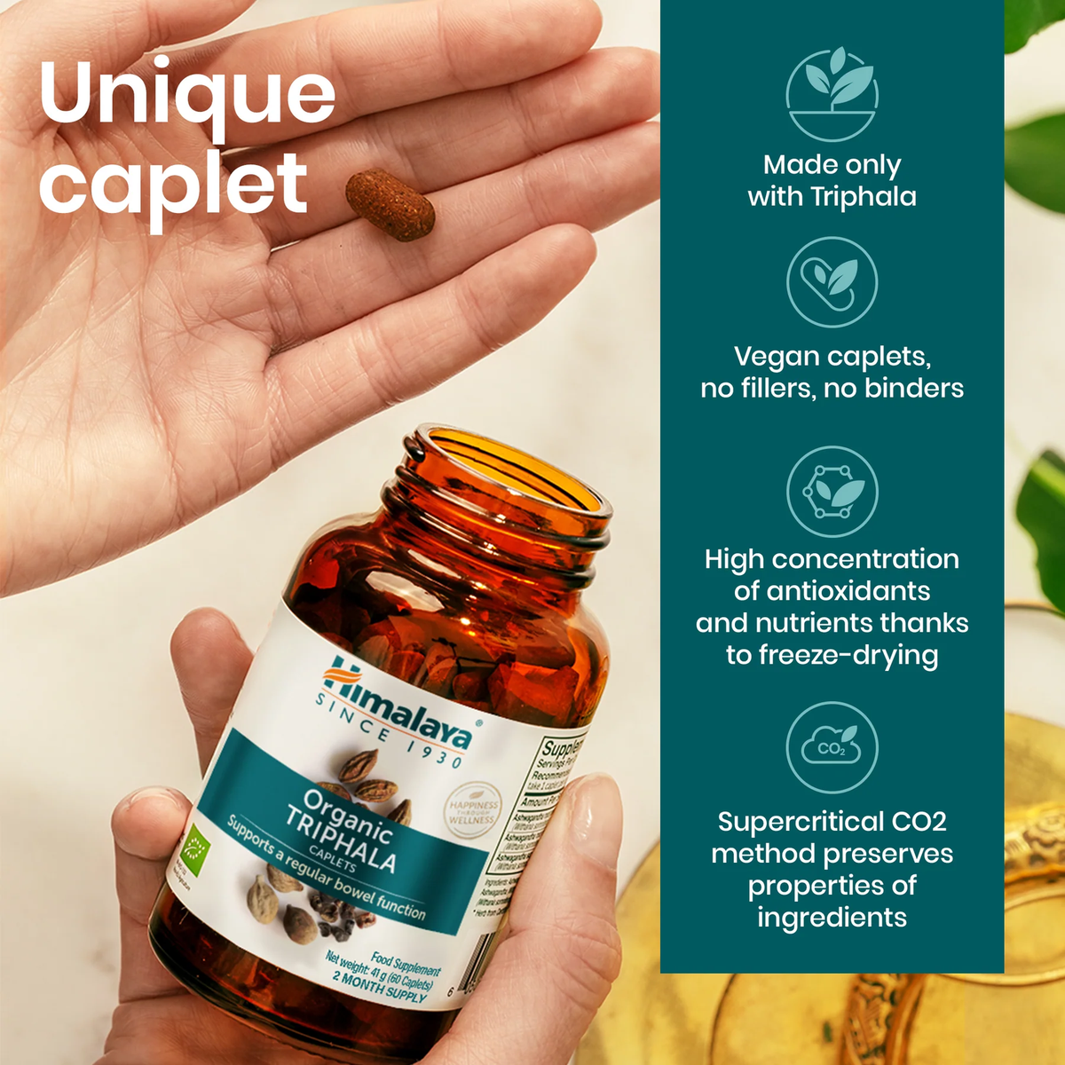 Organic Triphala 688mg | 60 Tabletten | Himalaya