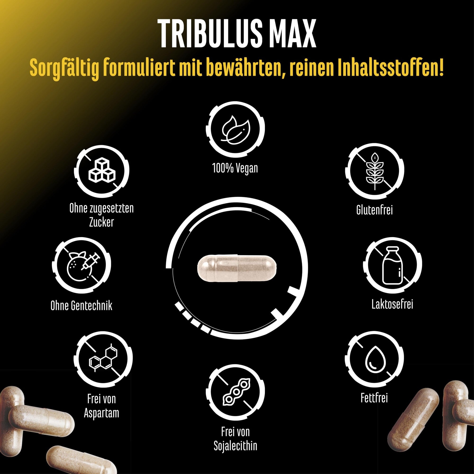 Tribulus Terrestris Max – Wirkstoffe und Dosierung, German Elite Nutrition
