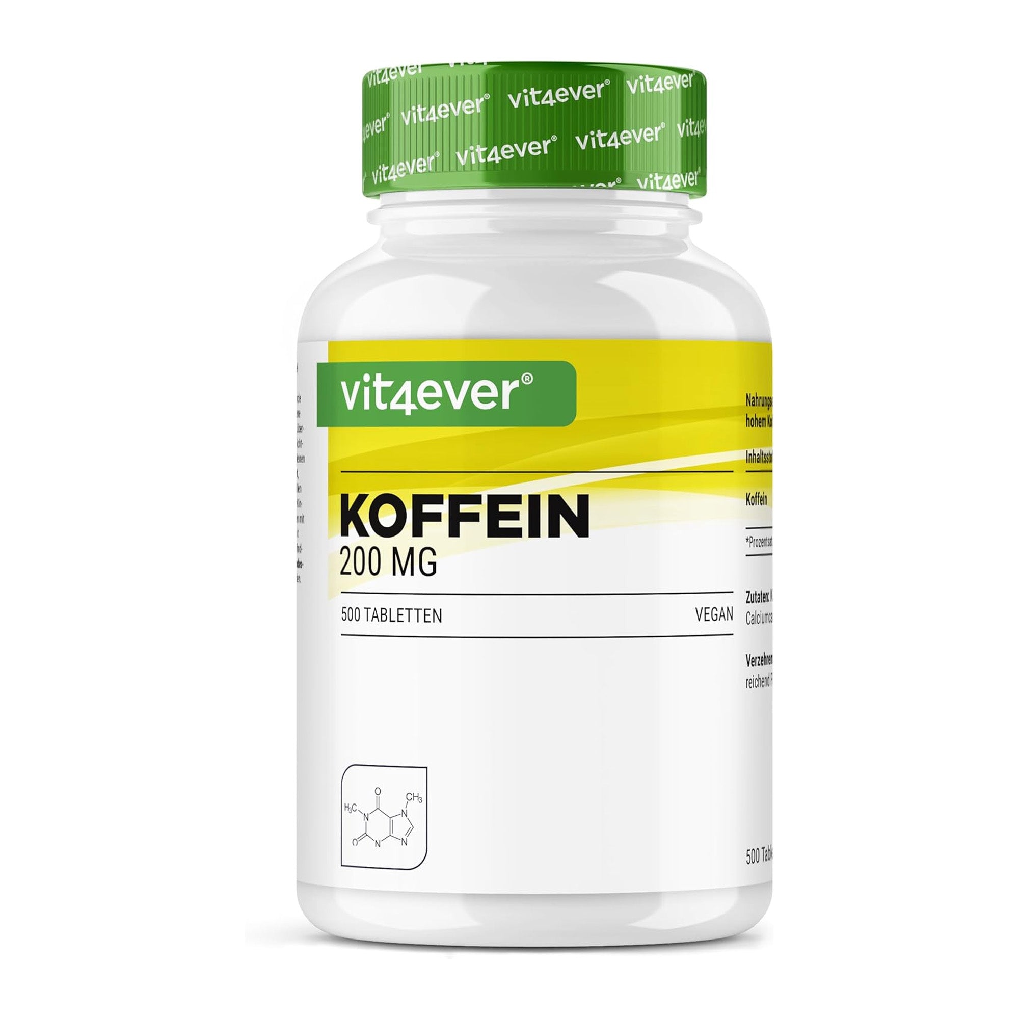Vit4ever Koffein 200 mg Wasserfreies Koffein